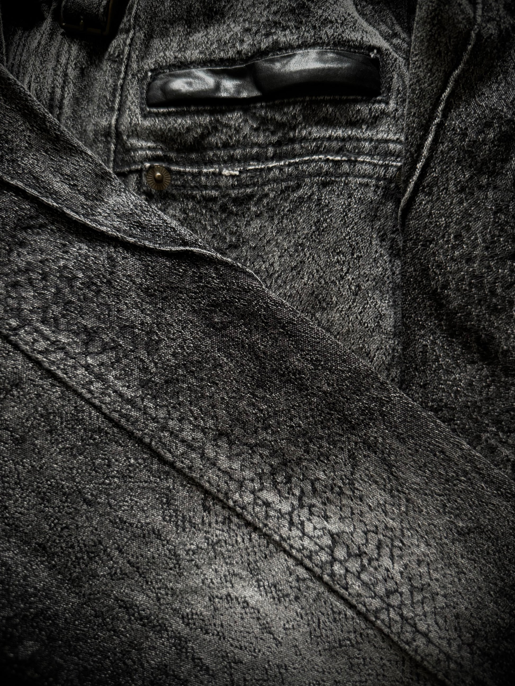 Jackrose x Luv Maison snakeskin denim jacket