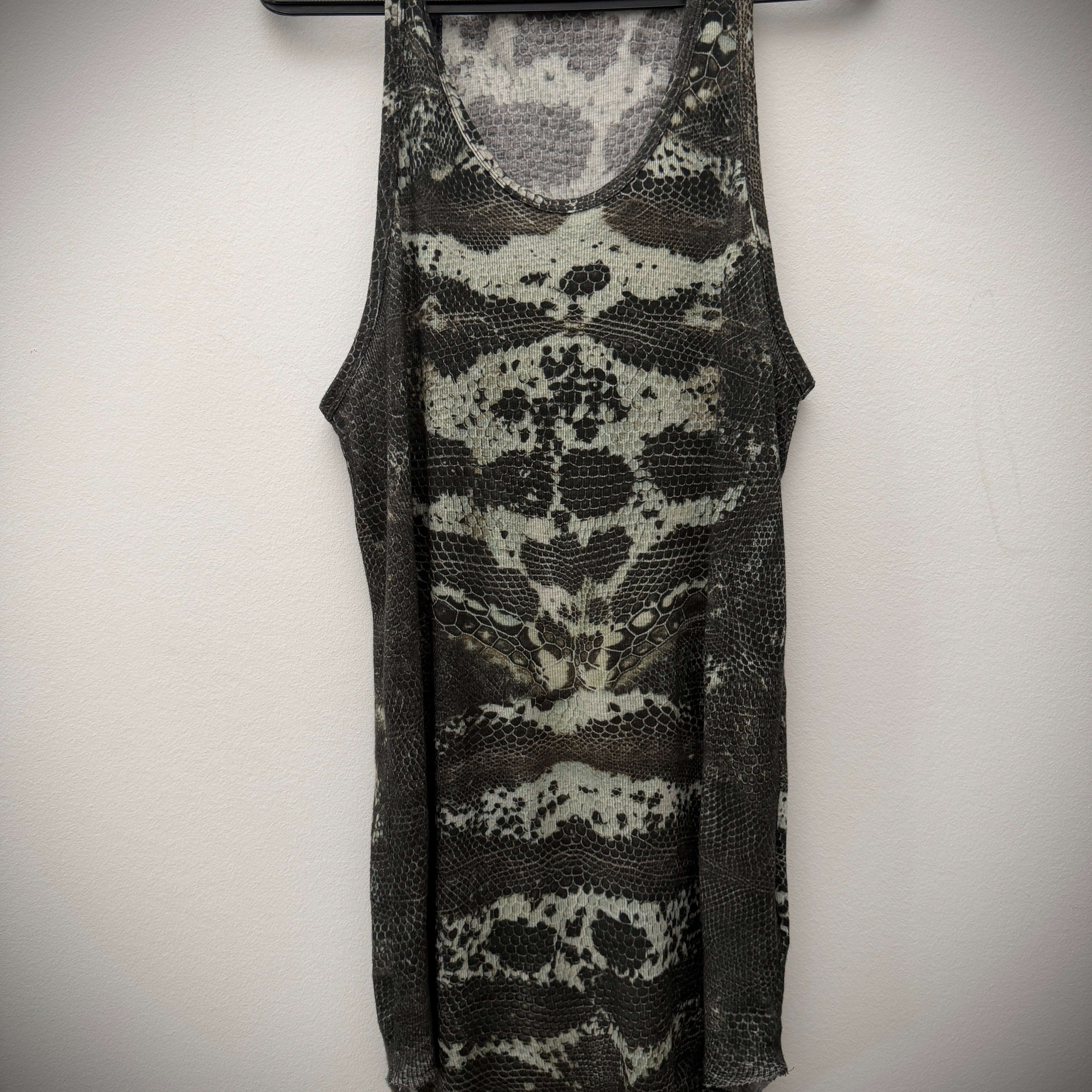 Ifsixwasnine Black snakeskin Tank Top