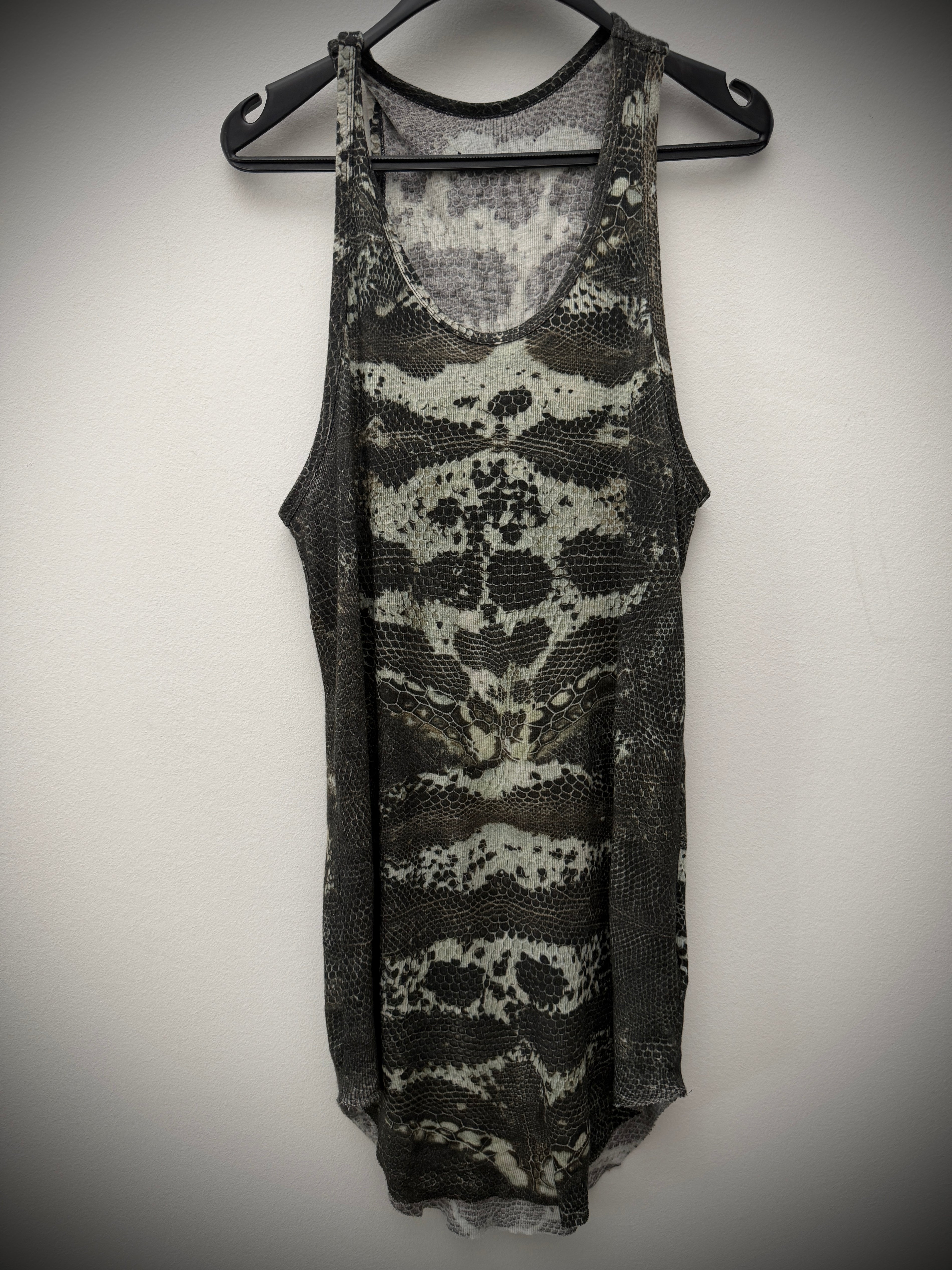 Ifsixwasnine Black snakeskin Tank Top