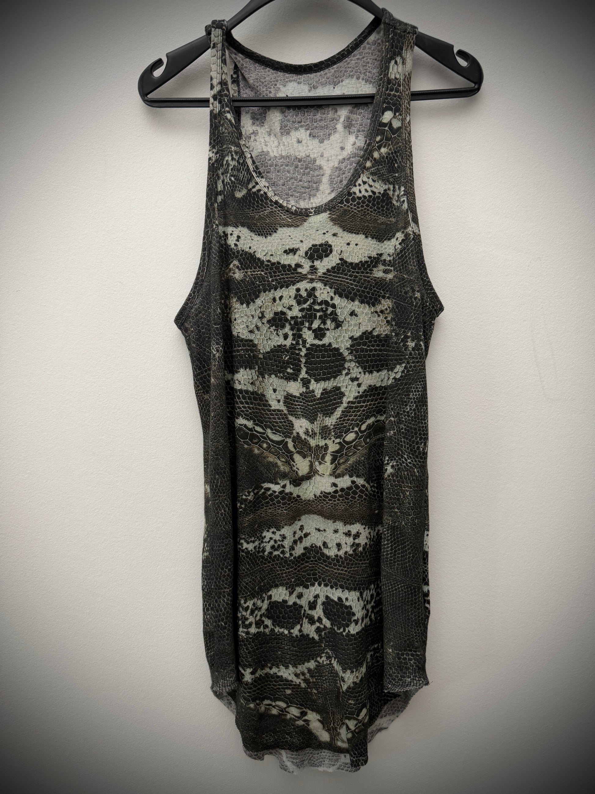 Ifsixwasnine Black snakeskin Tank Top