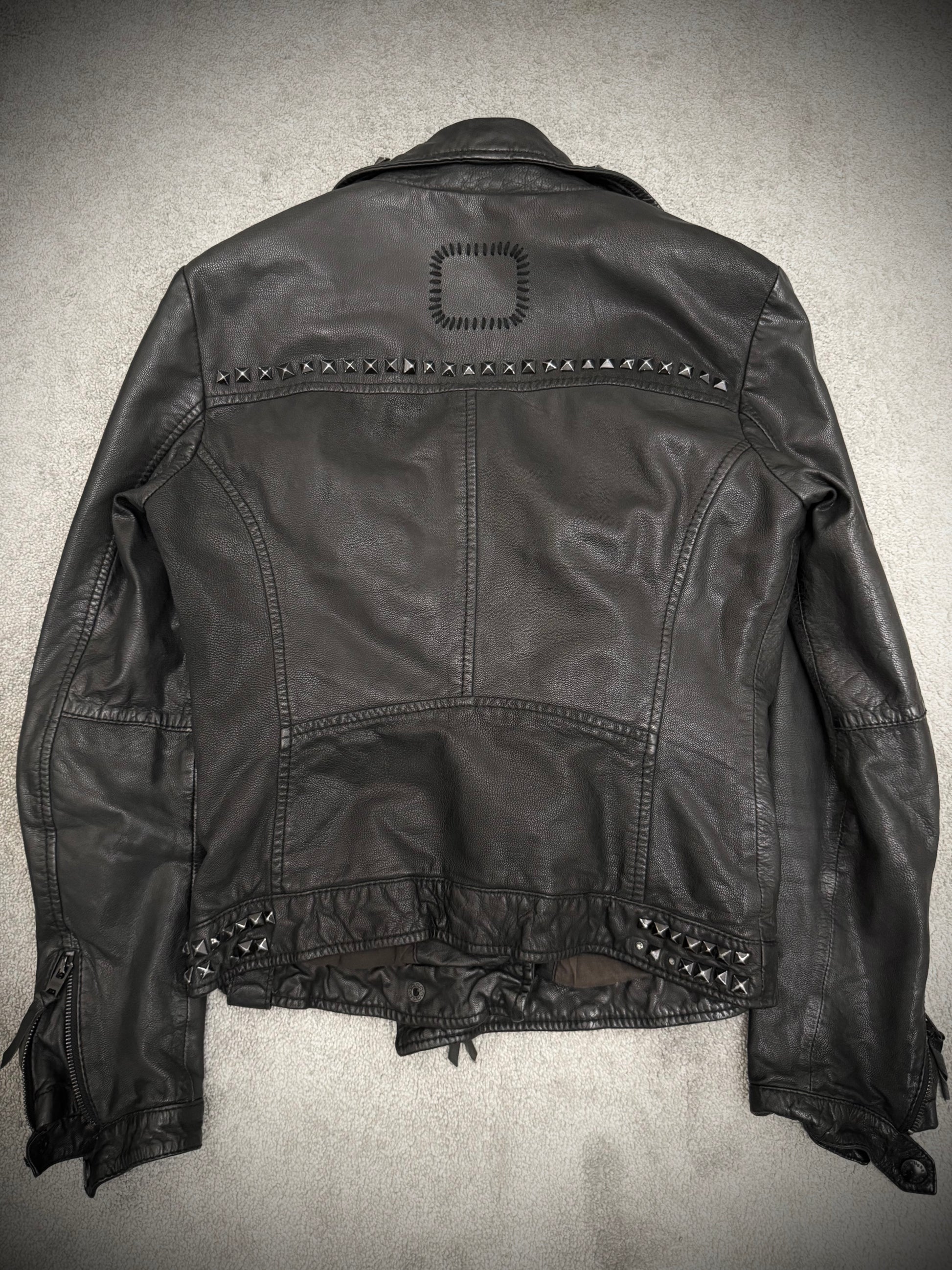 Tigha studded double rider leather jacket
