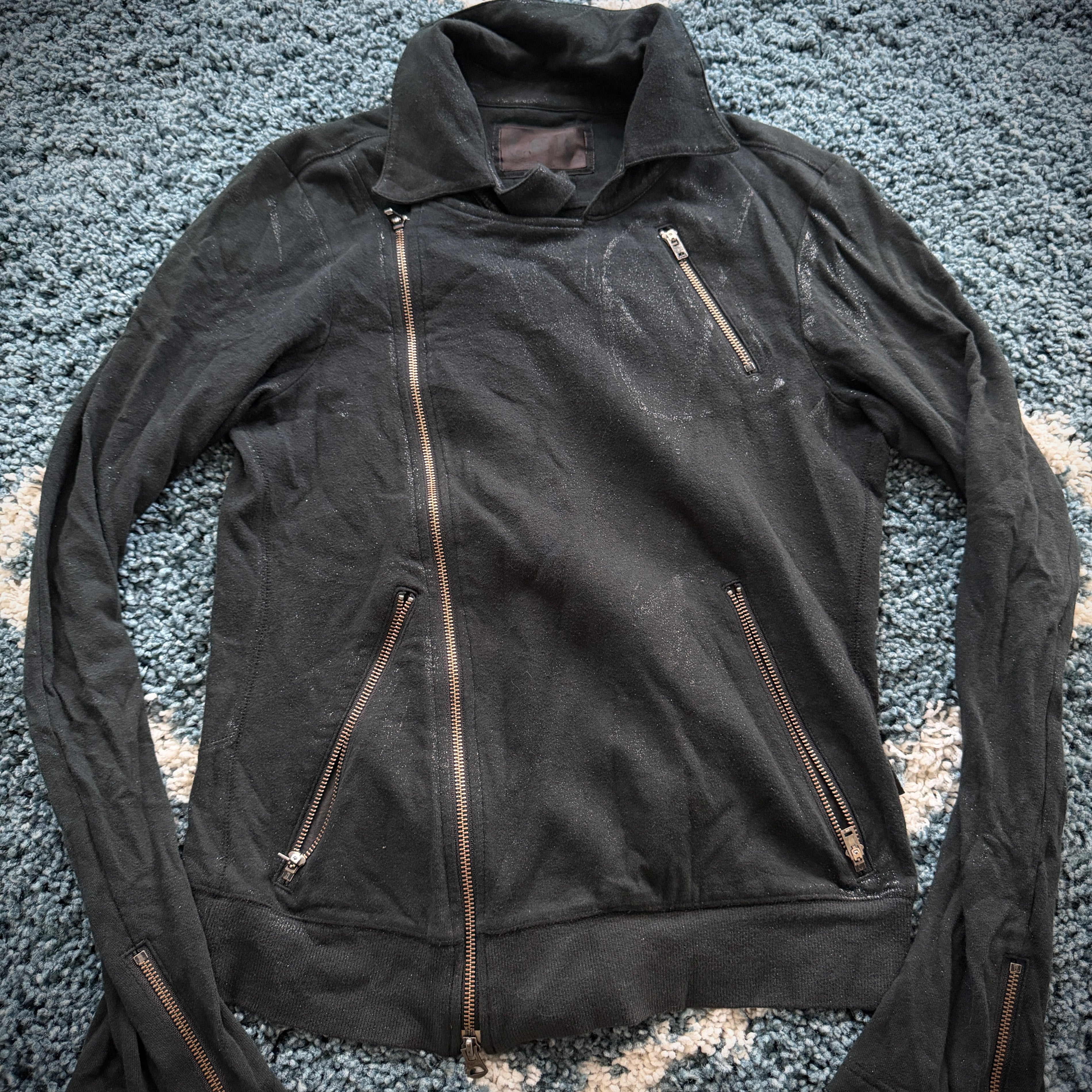 L.G.B. Waxed Glitter Rider Jacket
