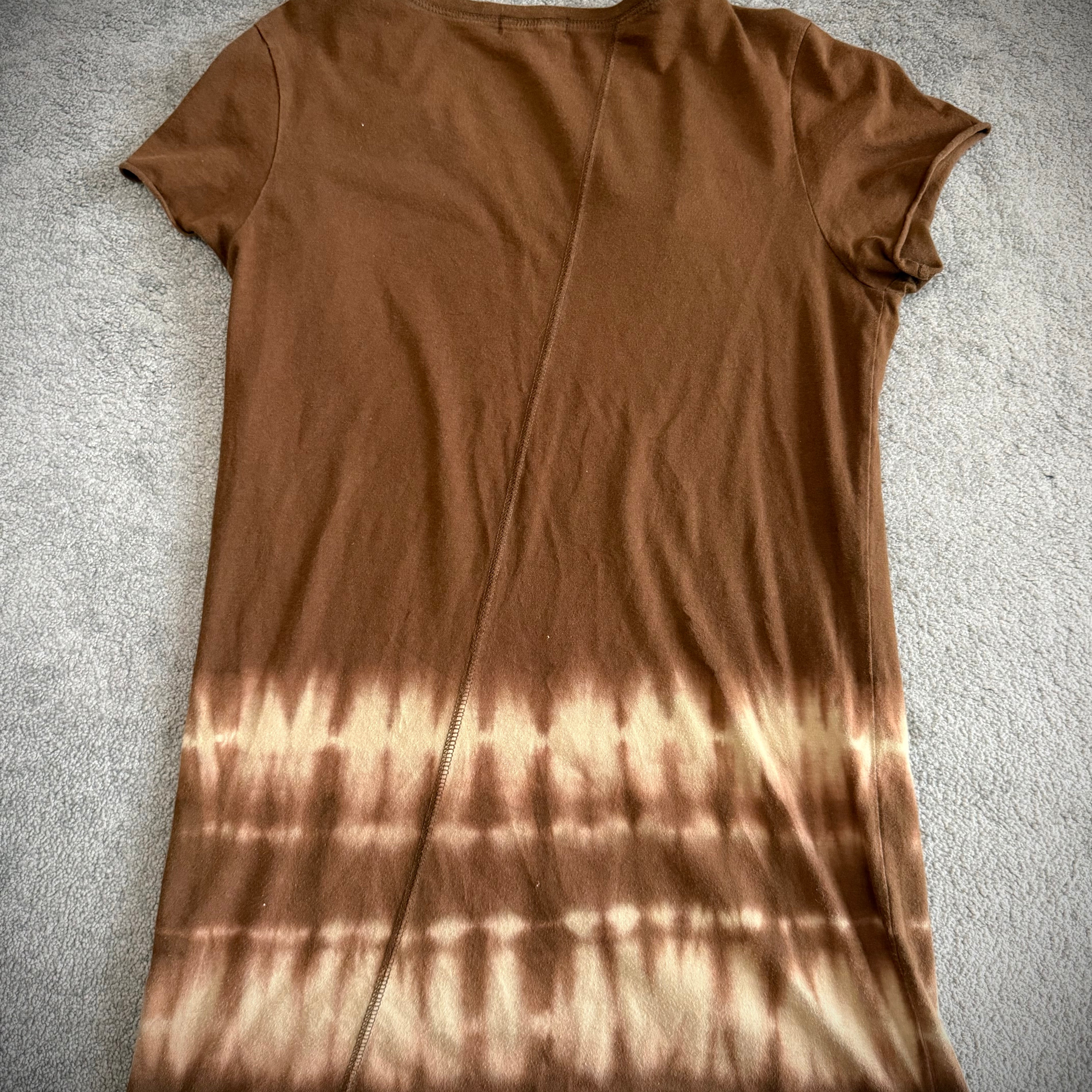 G.O.A tie dye asymmetrical backstitch shirt