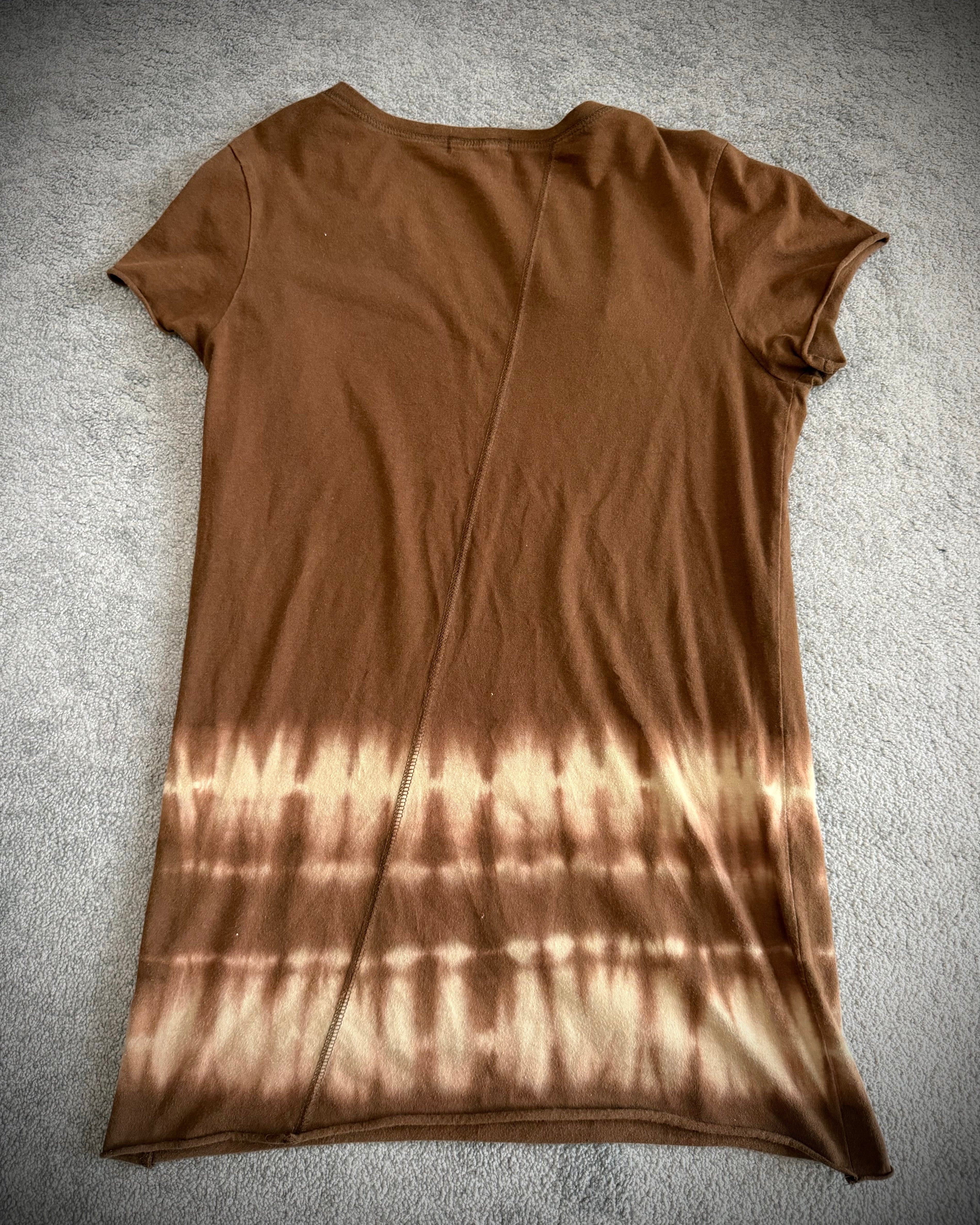 G.O.A tie dye asymmetrical backstitch shirt