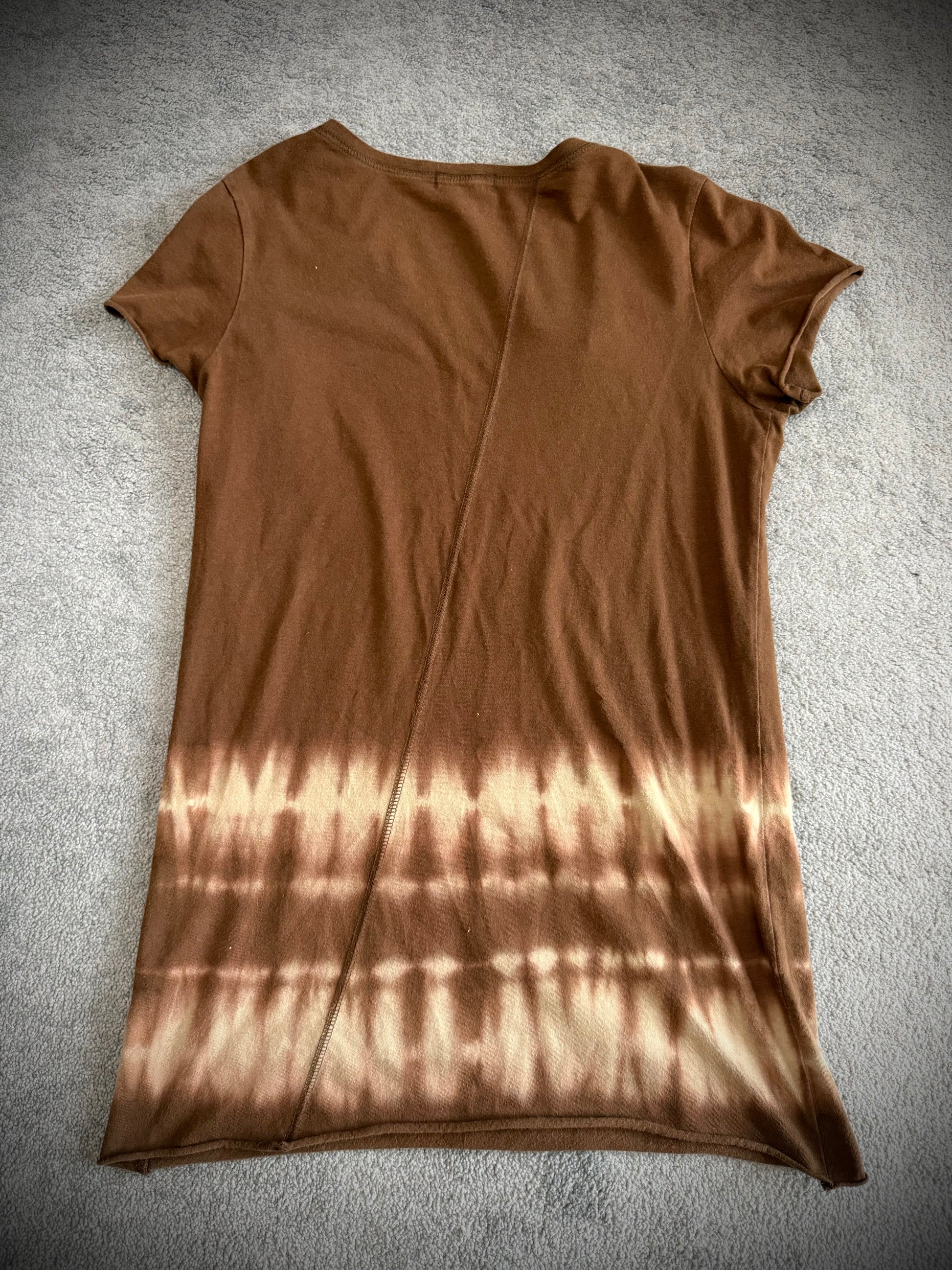 G.O.A tie dye asymmetrical backstitch shirt