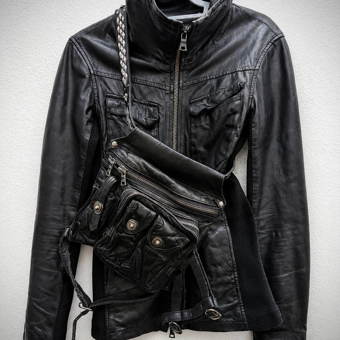 Buffalo Bobs High Neck Leather Jacket