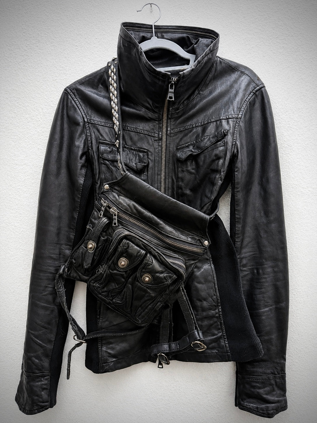 Buffalo Bobs High Neck Leather Jacket