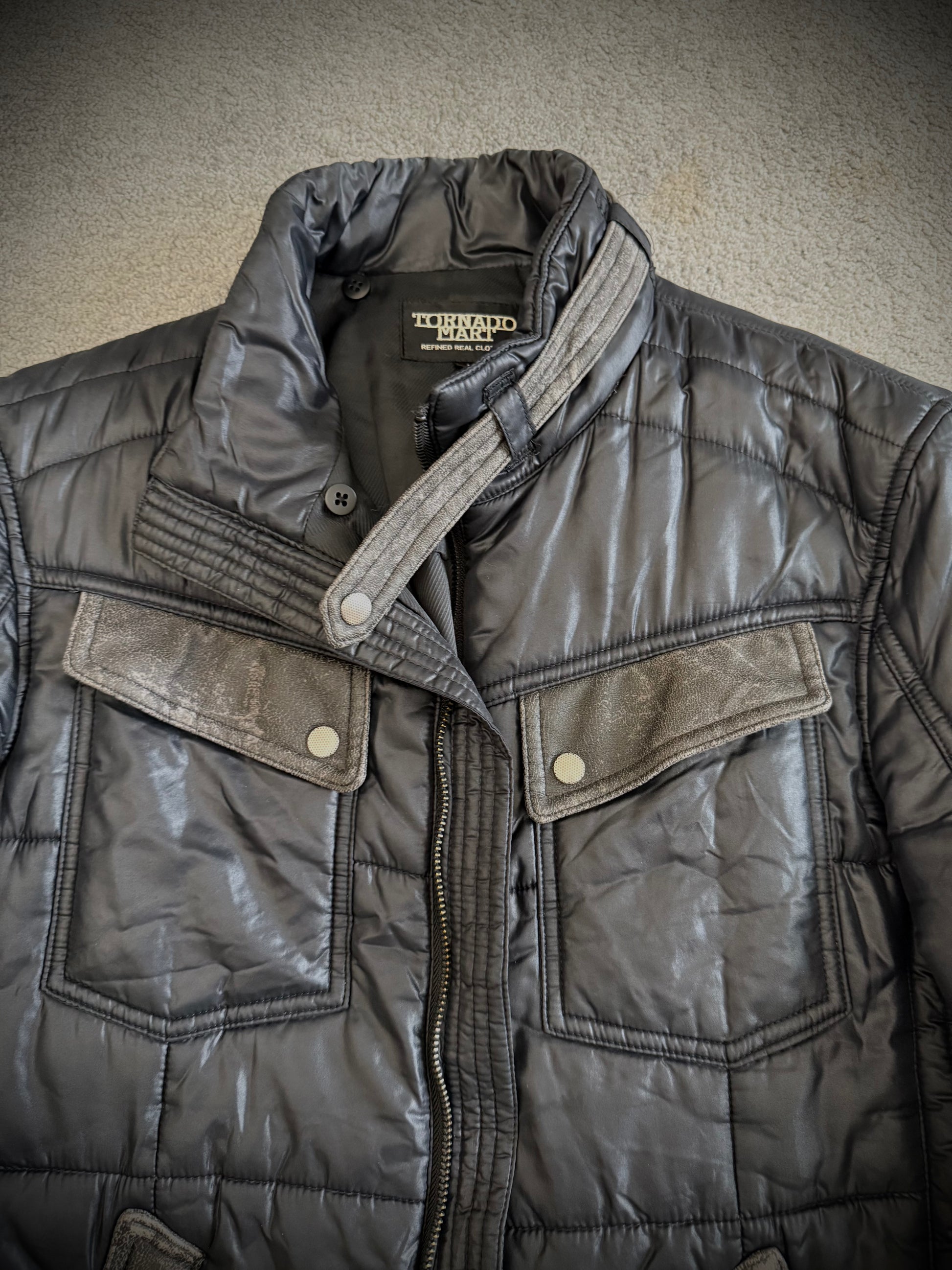 Tornado Mart Leather strap details puffer