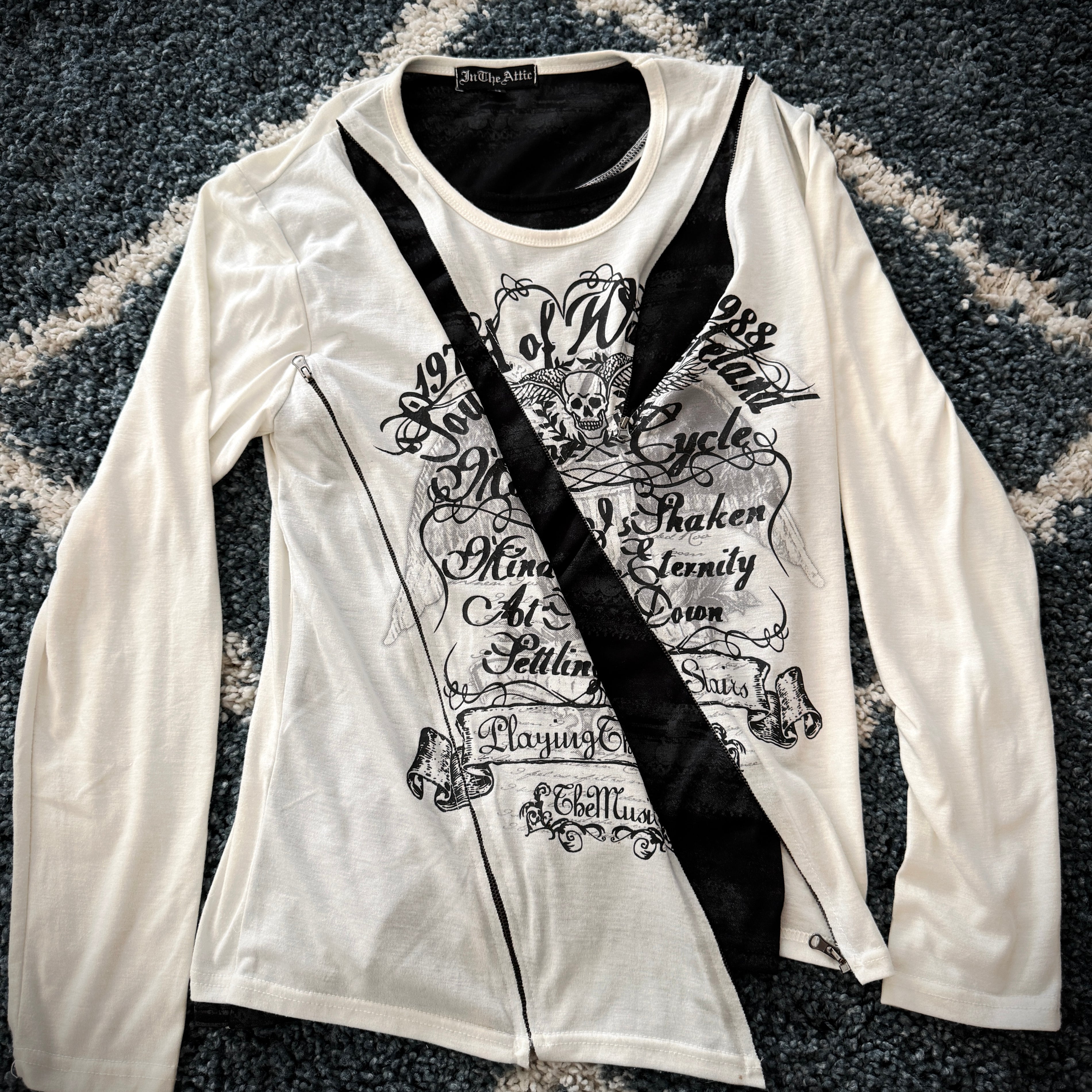 In The Attic Double Layered Zippers Longsleeve