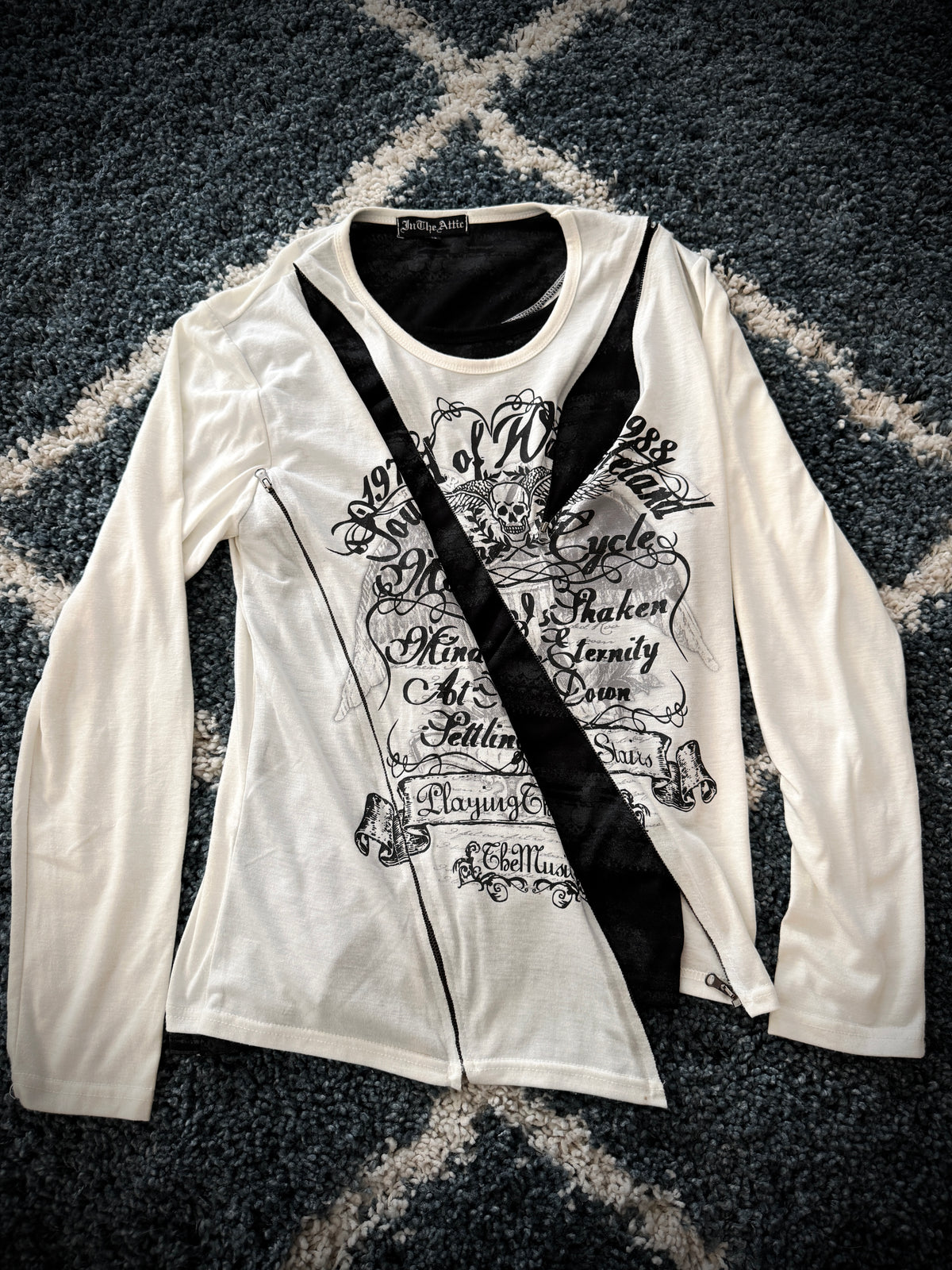 In The Attic Double Layered Zippers Longsleeve