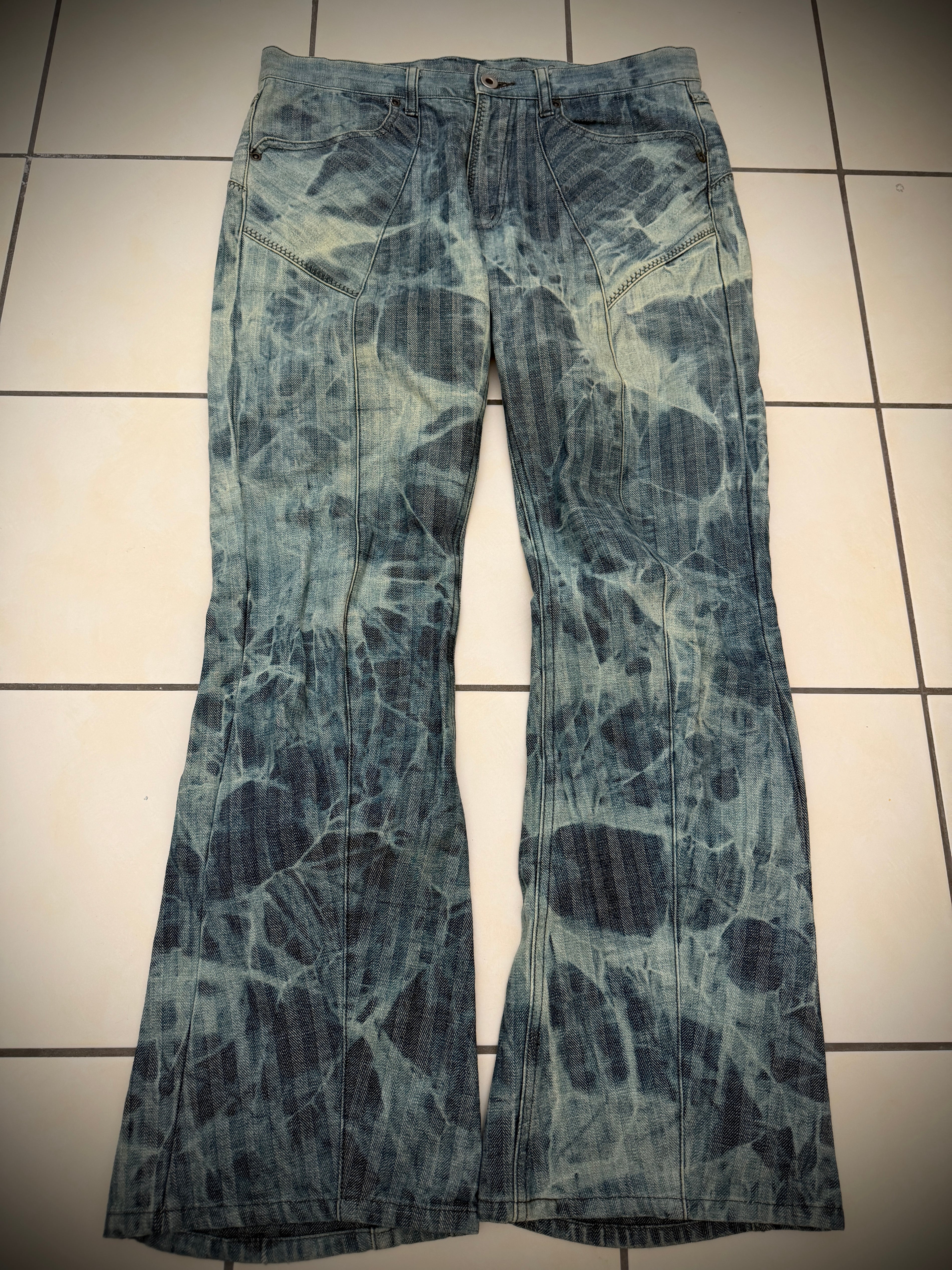 Edge Rupert Ocean Splashed Backzipp Flared Pants