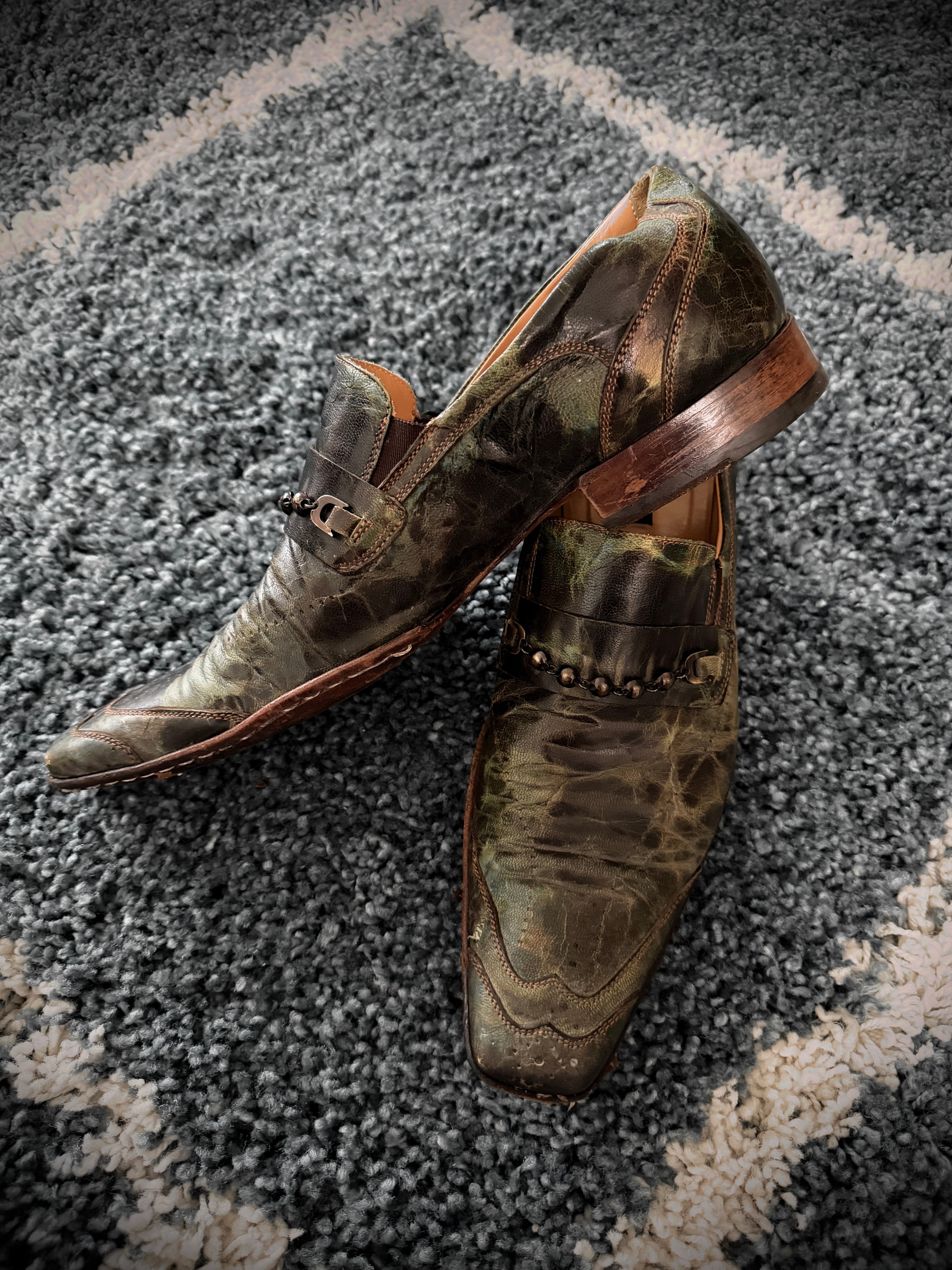 Acid Chained Dress Boots (42)