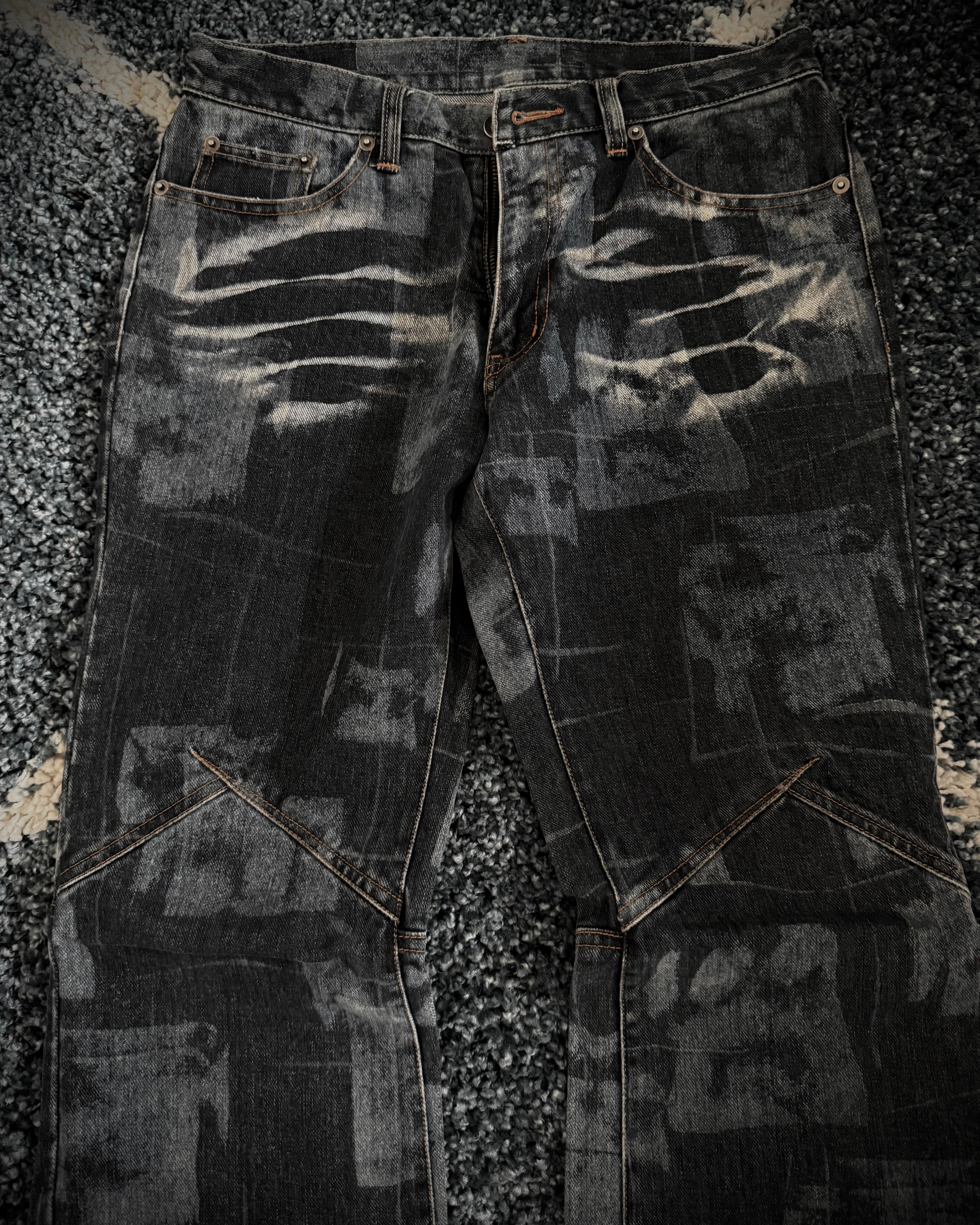 Custom Culture Sword Knee flared denim