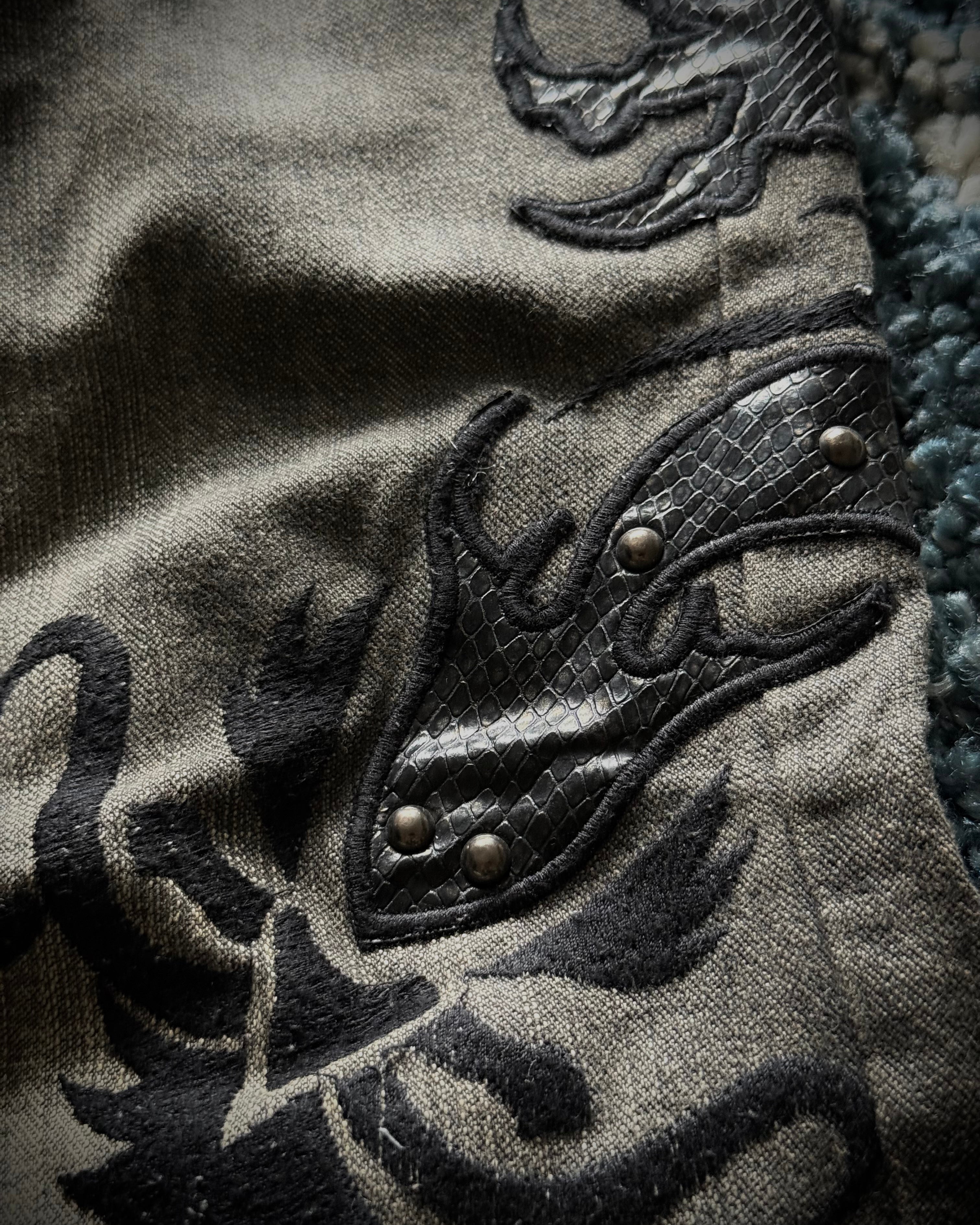 Growth by in the attic snakeskin tribal flared denim