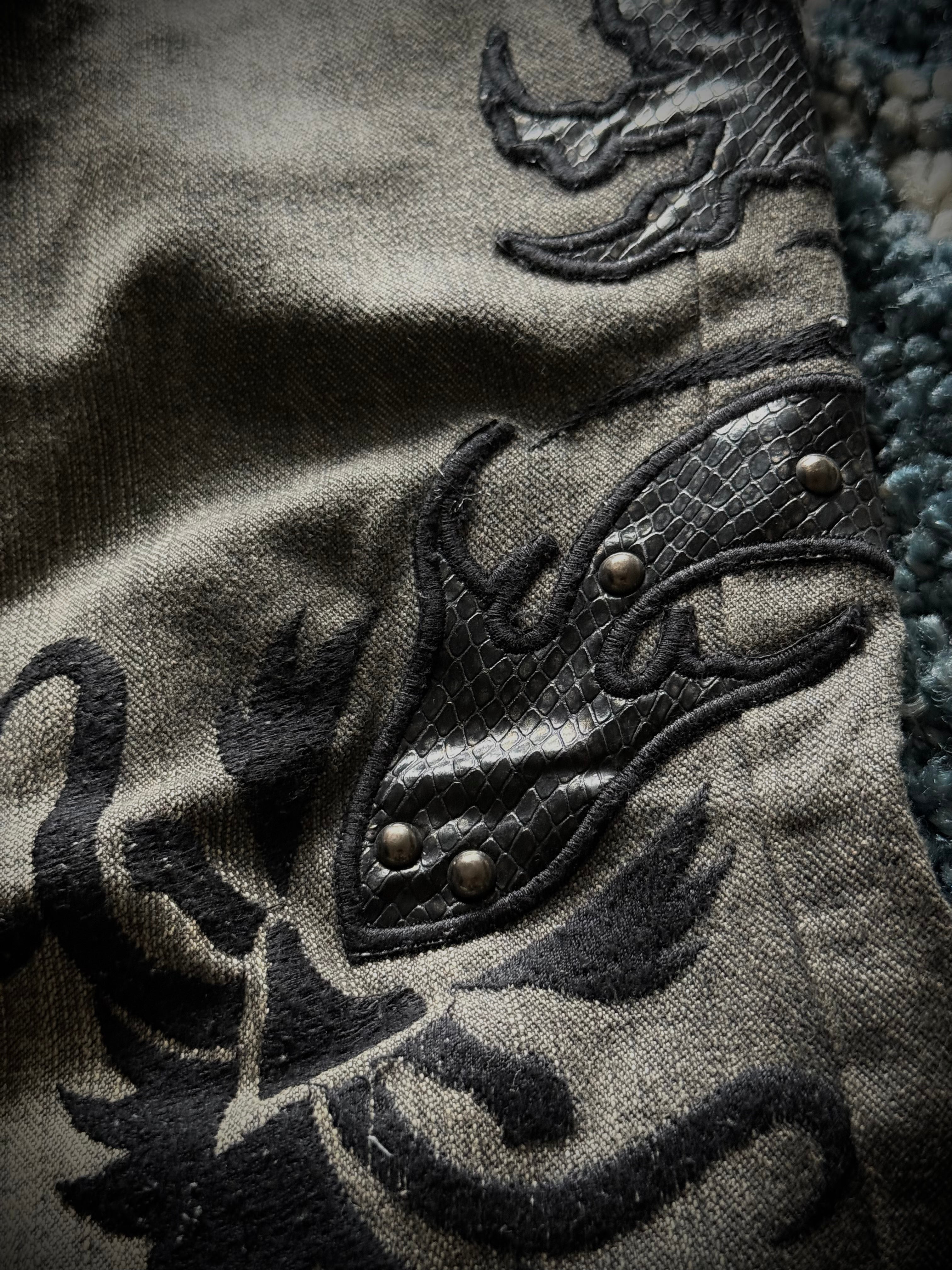 Growth by in the attic snakeskin tribal flared denim