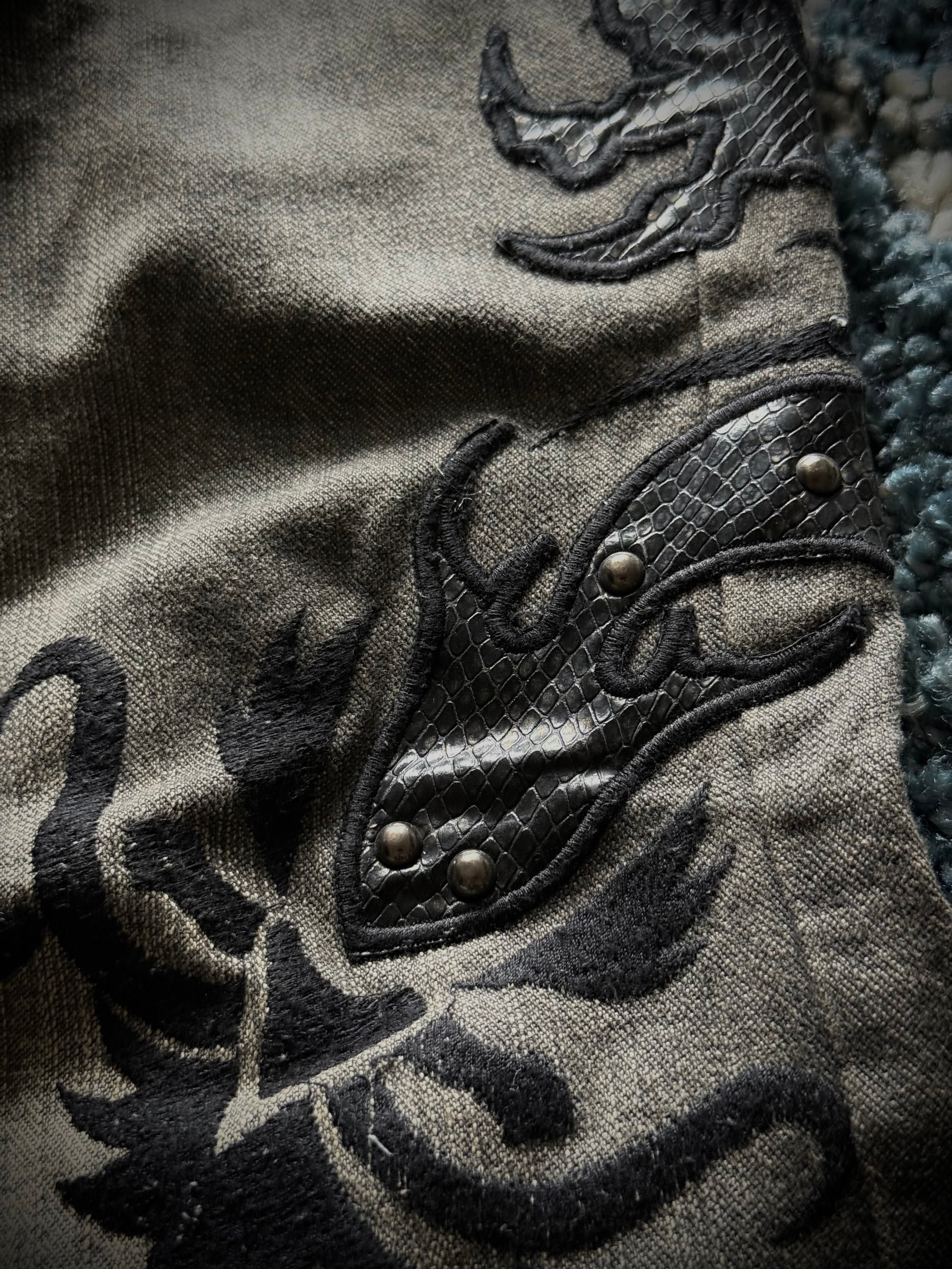 Growth by in the attic snakeskin tribal flared denim