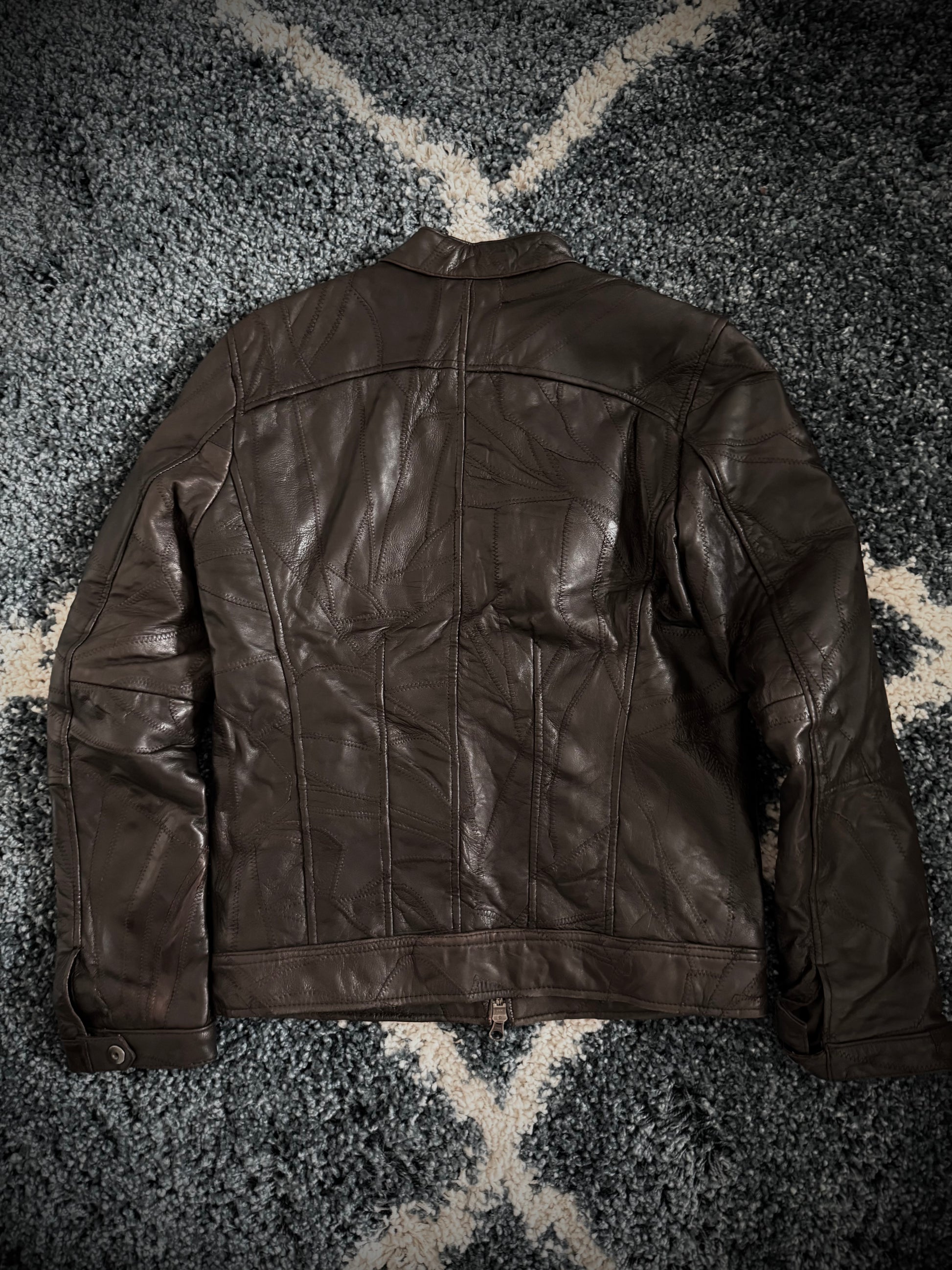 Rattle Trap scar stitched asymmetrical rider jacket