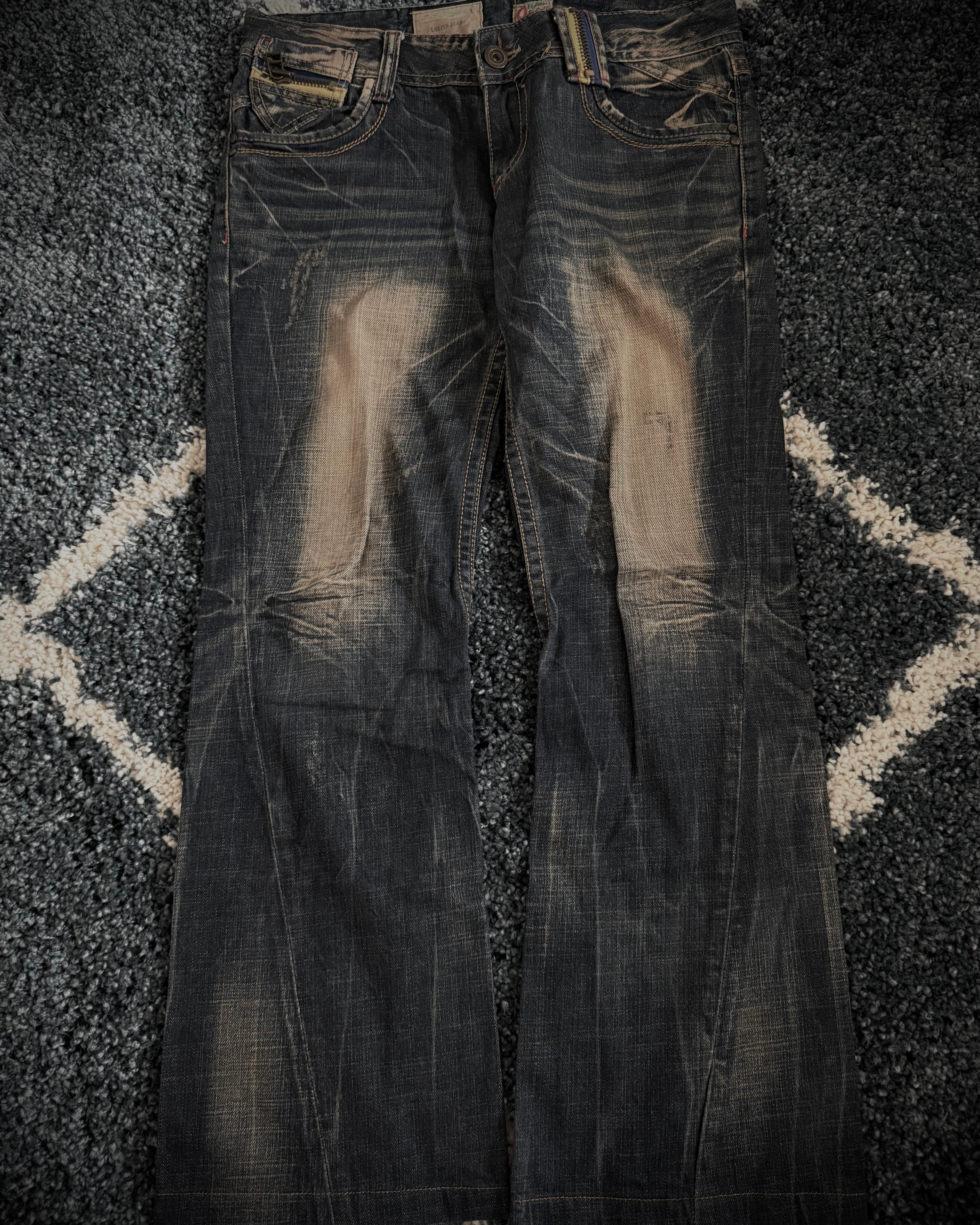 Lolita zipp flared denim