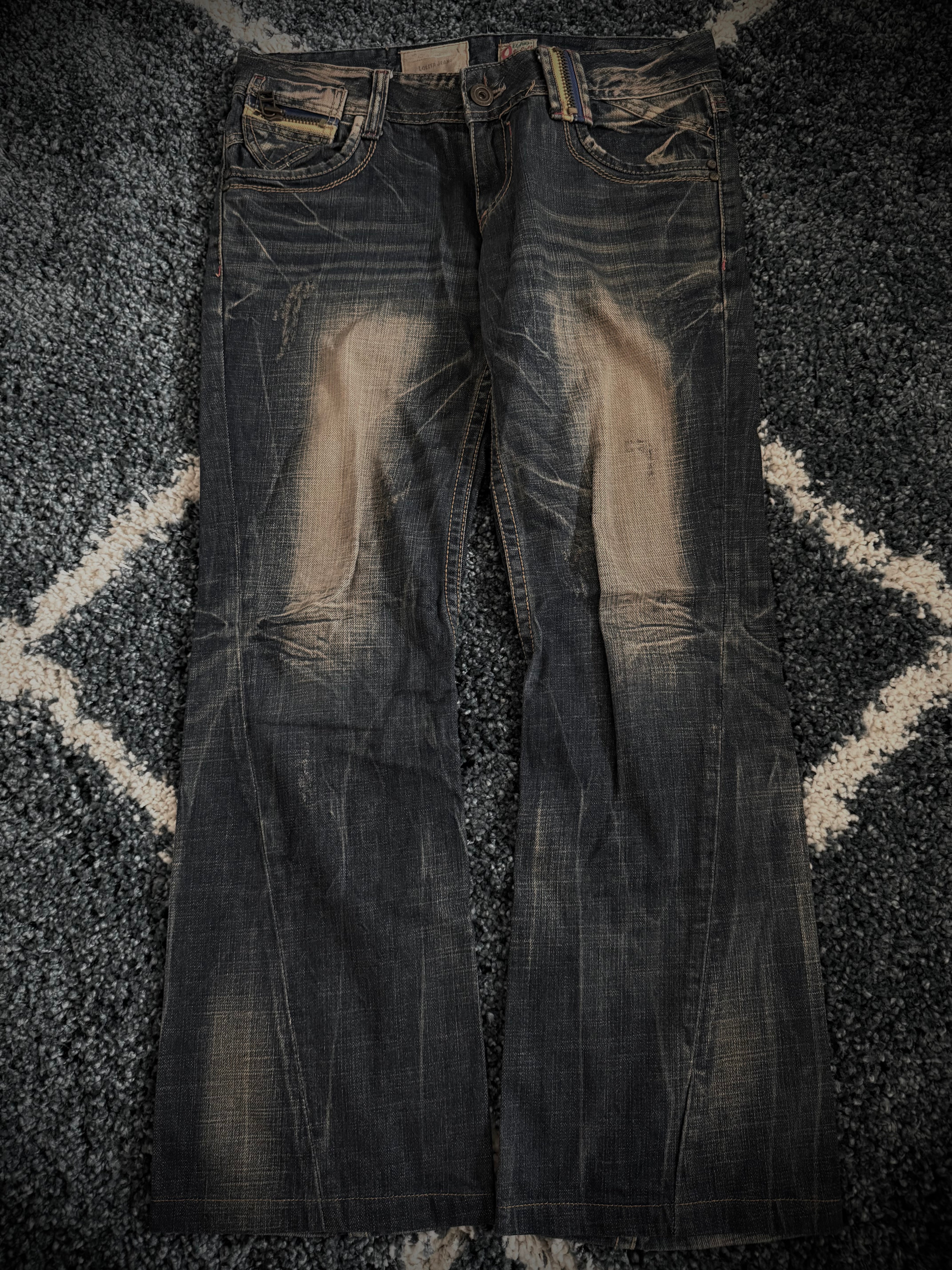Lolita zipp flared denim