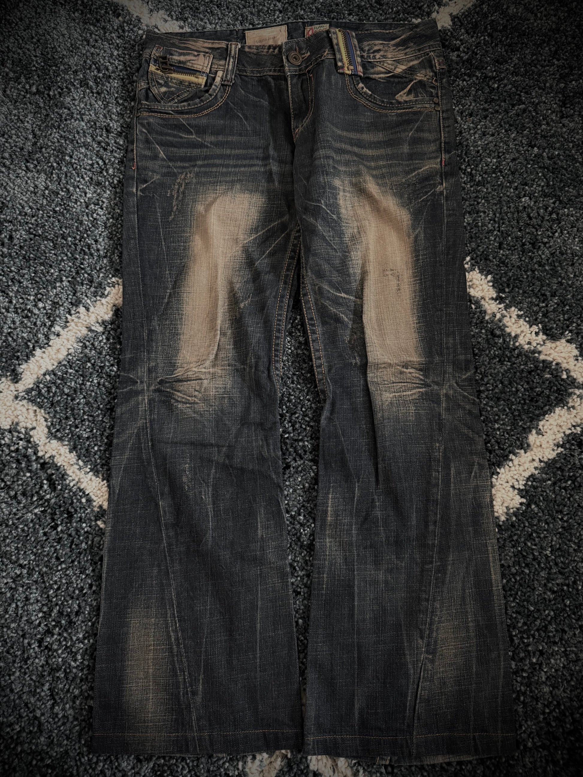 Lolita zipp flared denim