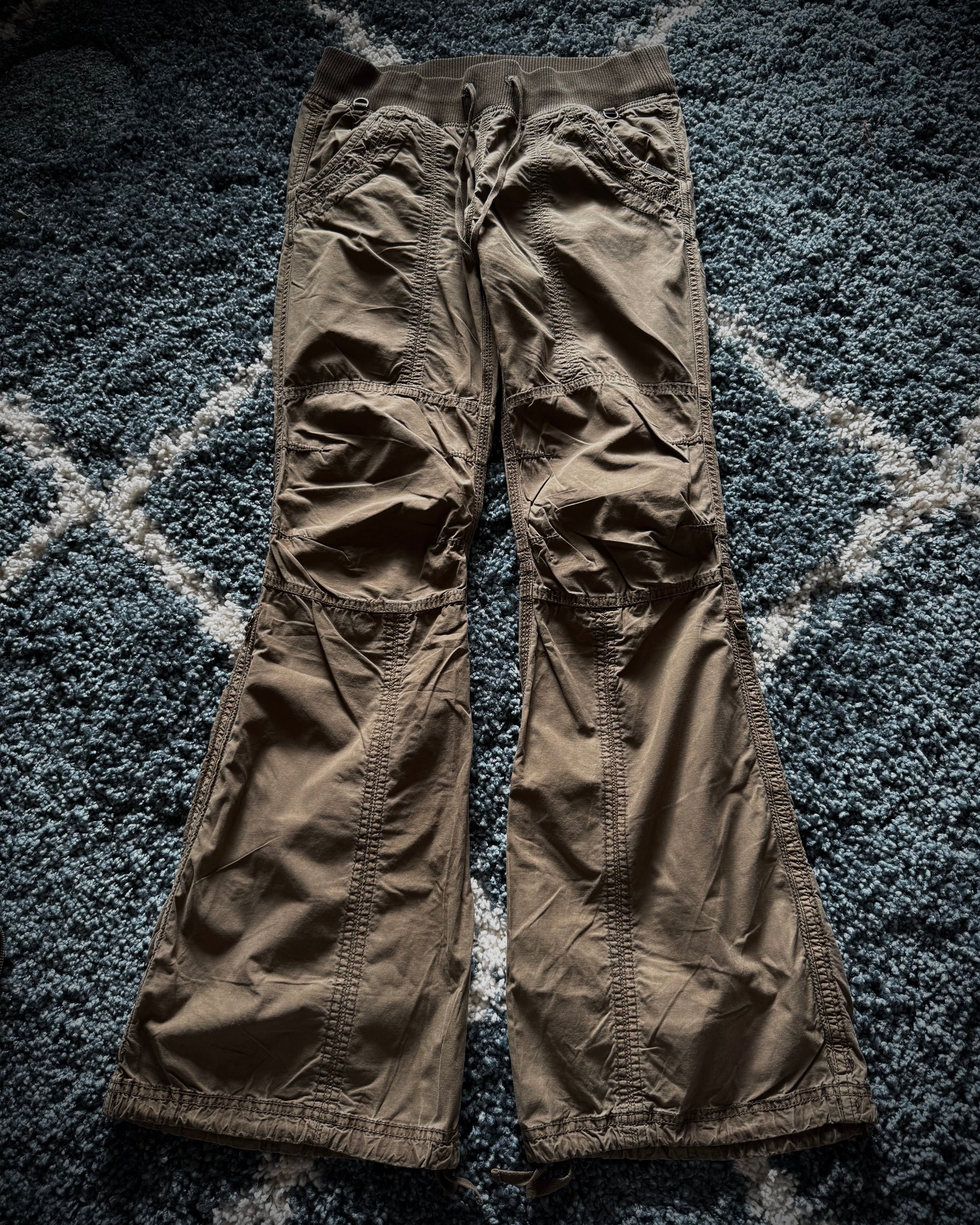 G.O.A Khaki Military Flared Cargo Pants
