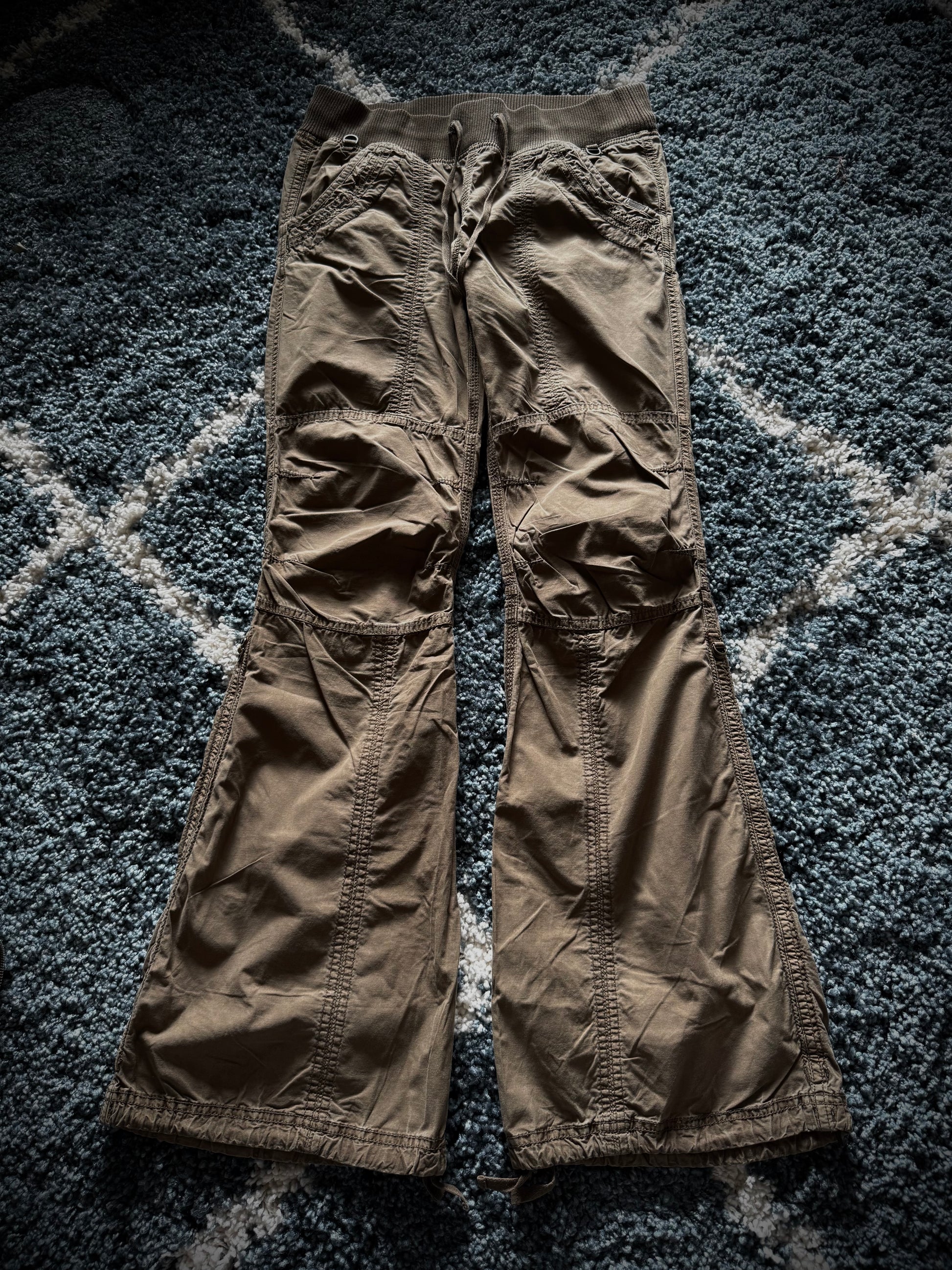 G.O.A Khaki Military Flared Cargo Pants