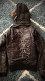 Midas Tribal Embroidery Poem Puffer Jacket