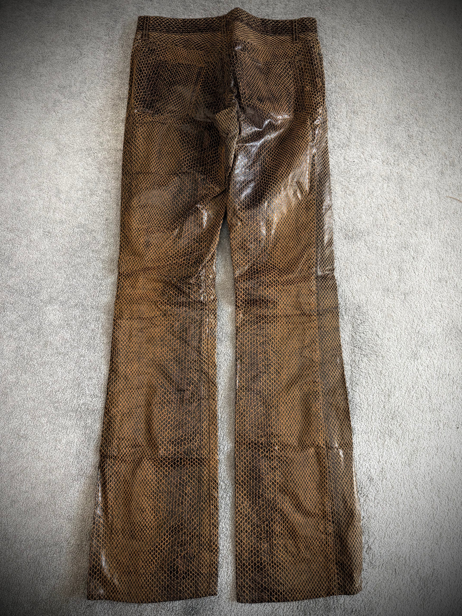 5351 OG Pour Les Hommes Full snakeskin flared pants