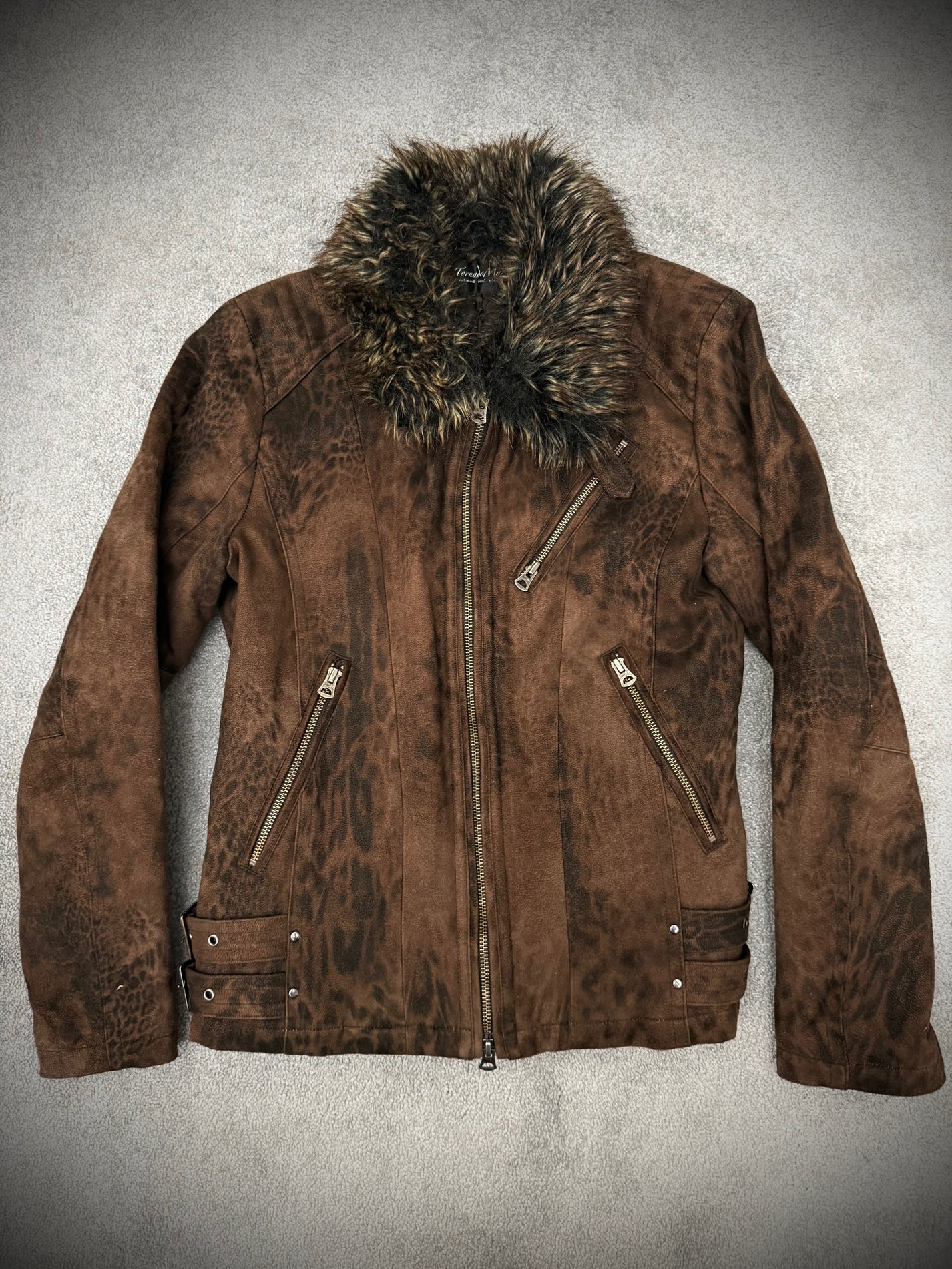 Tornado Mart 00‘s Leopard infusion fur jacket