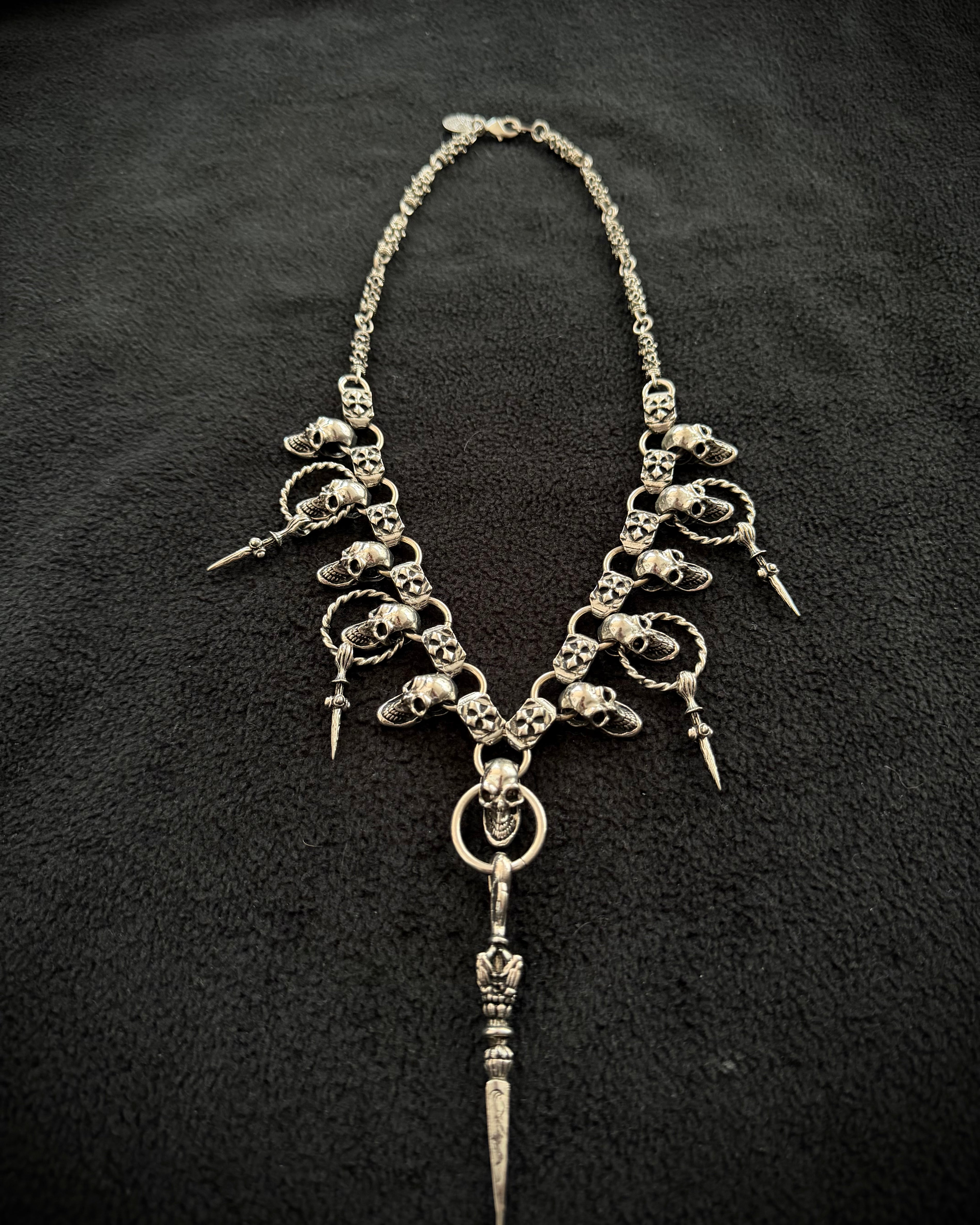 Xfrm 00‘s Skull Cross Pendant necklace