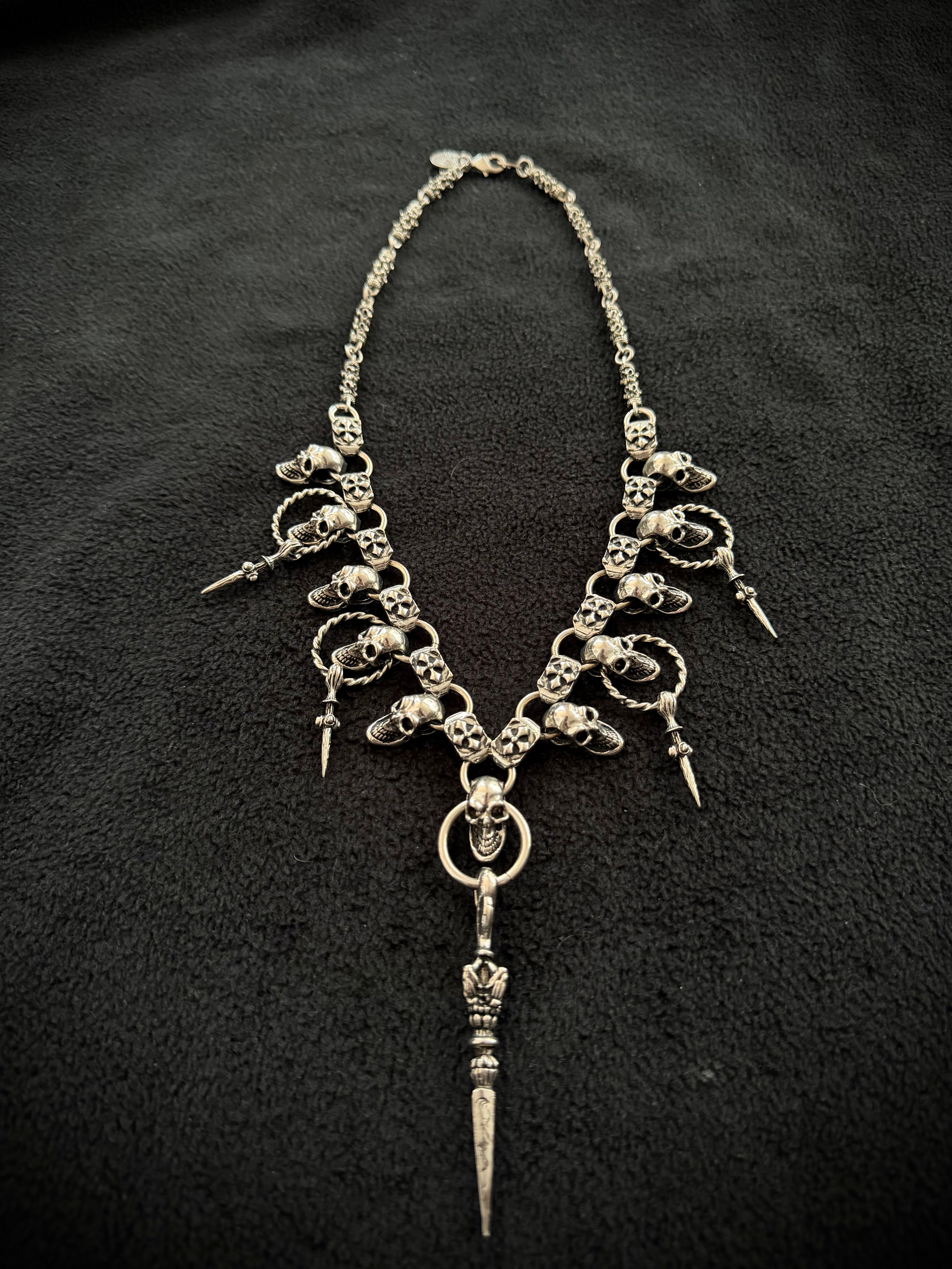 Xfrm 00‘s Skull Cross Pendant necklace