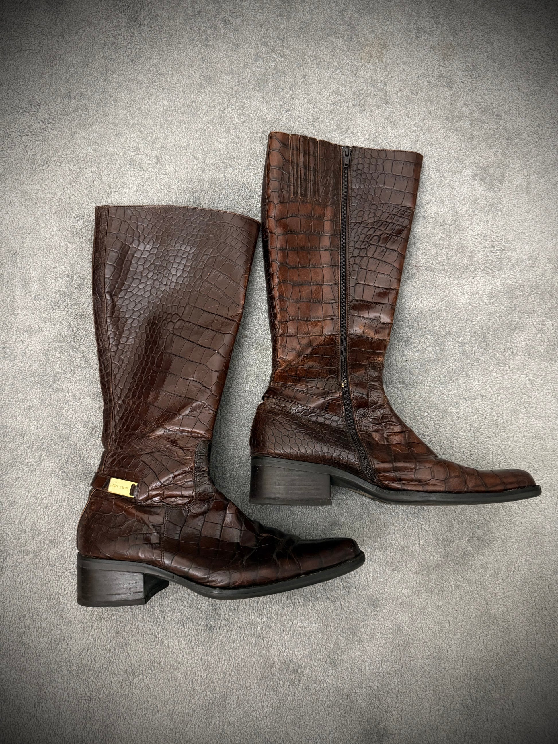 Crocodile exotical pattern Boots