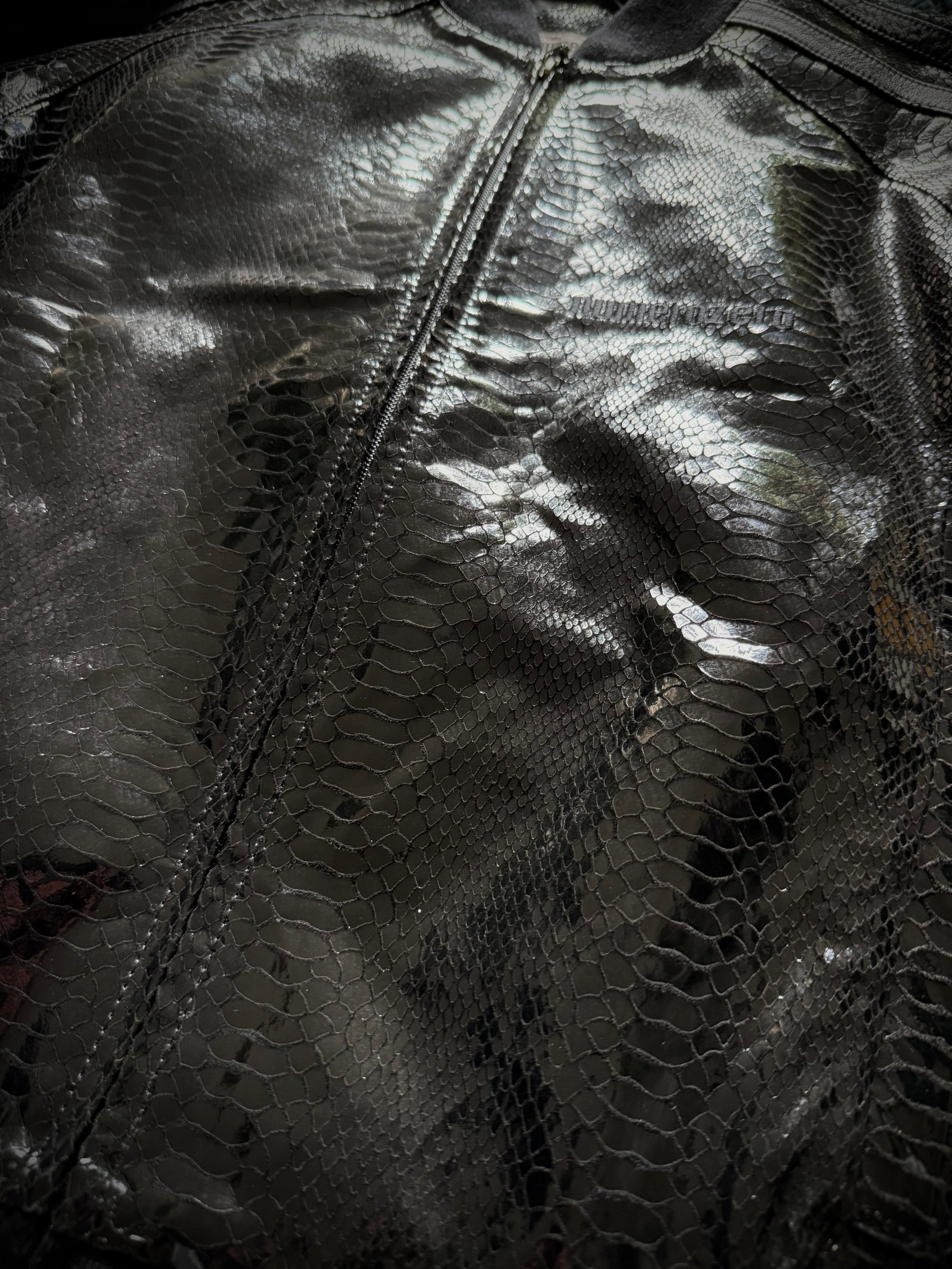 Numero Zero Snakeskin Bomber Jacket