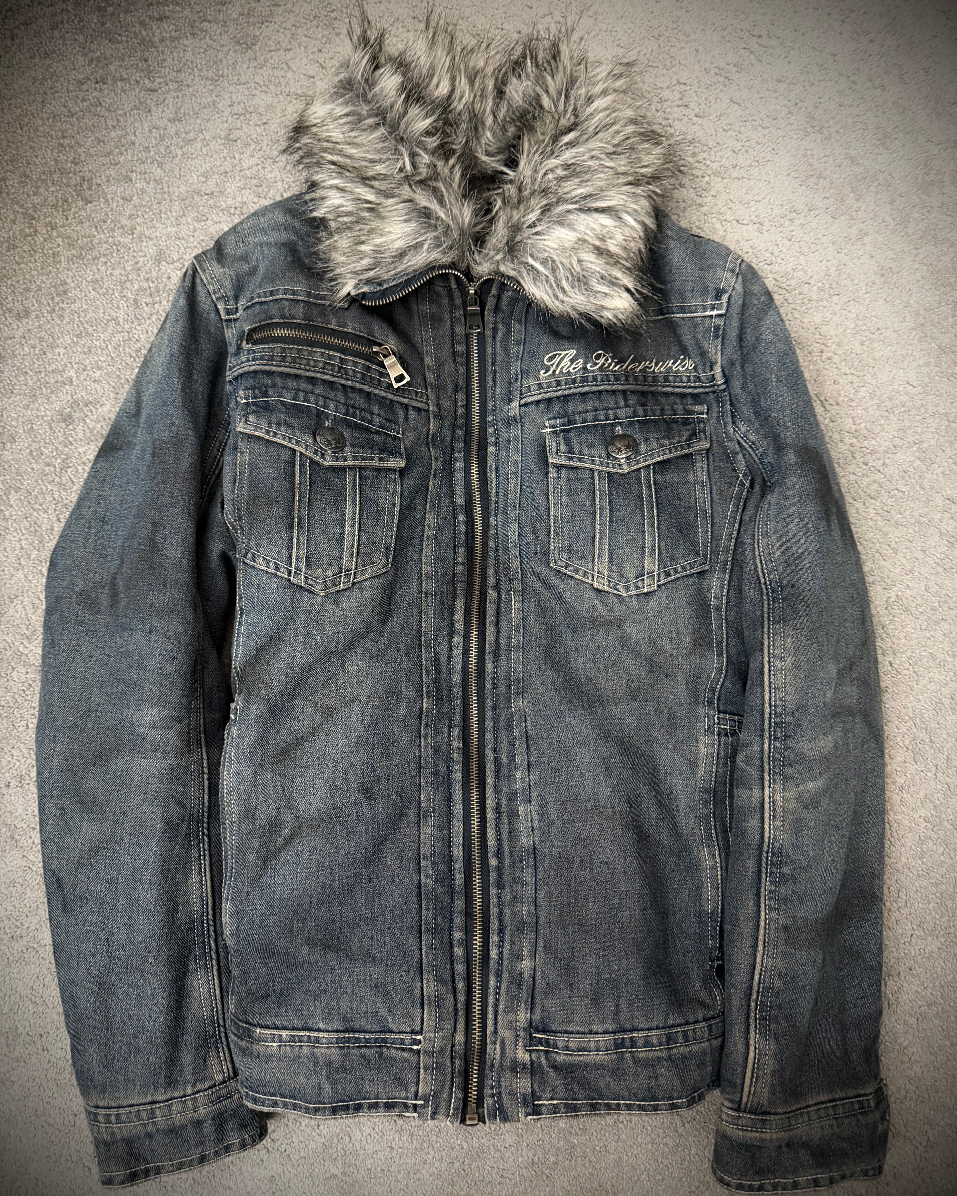 In The Attic Embroidery Fur Jacket