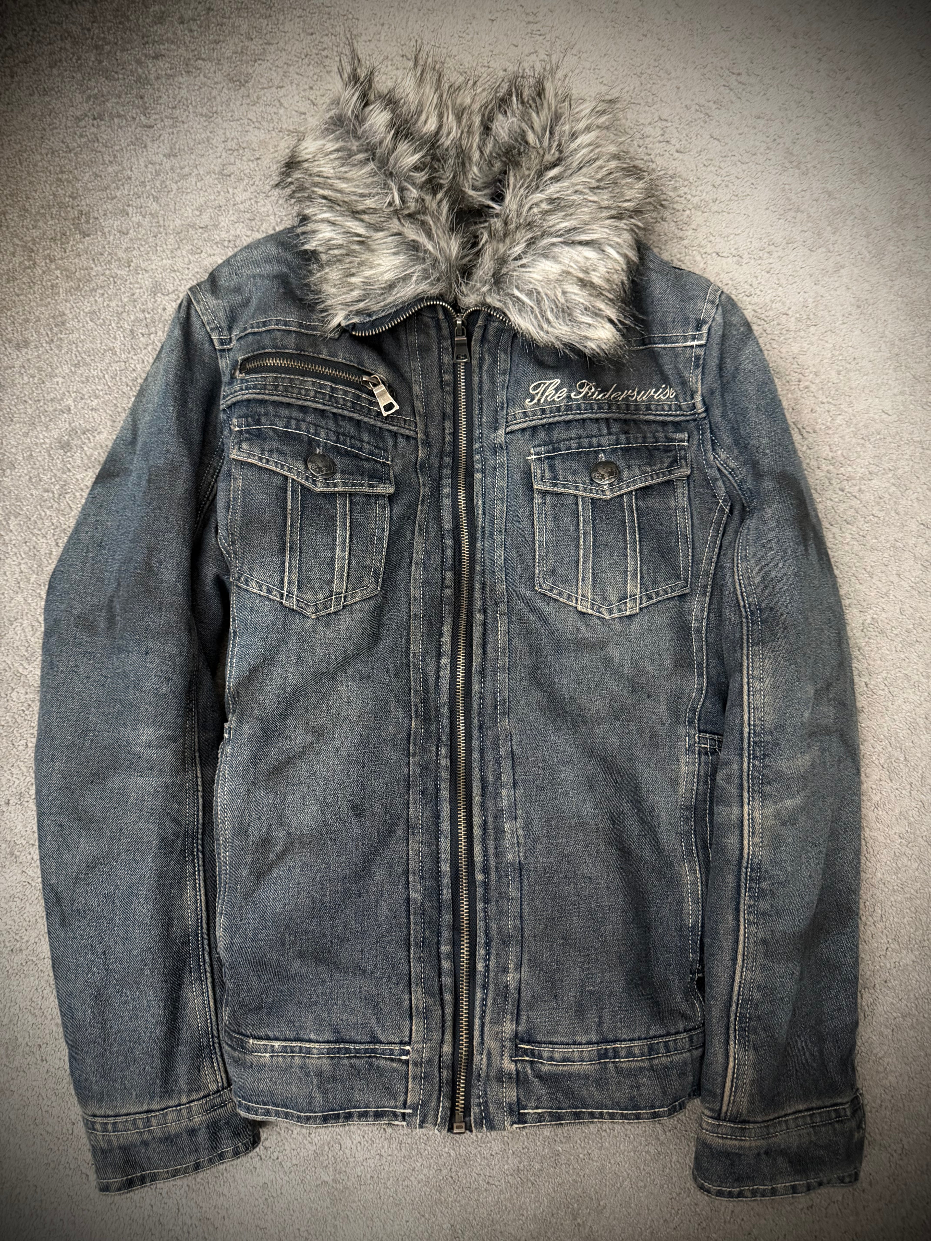 In The Attic Embroidery Fur Jacket