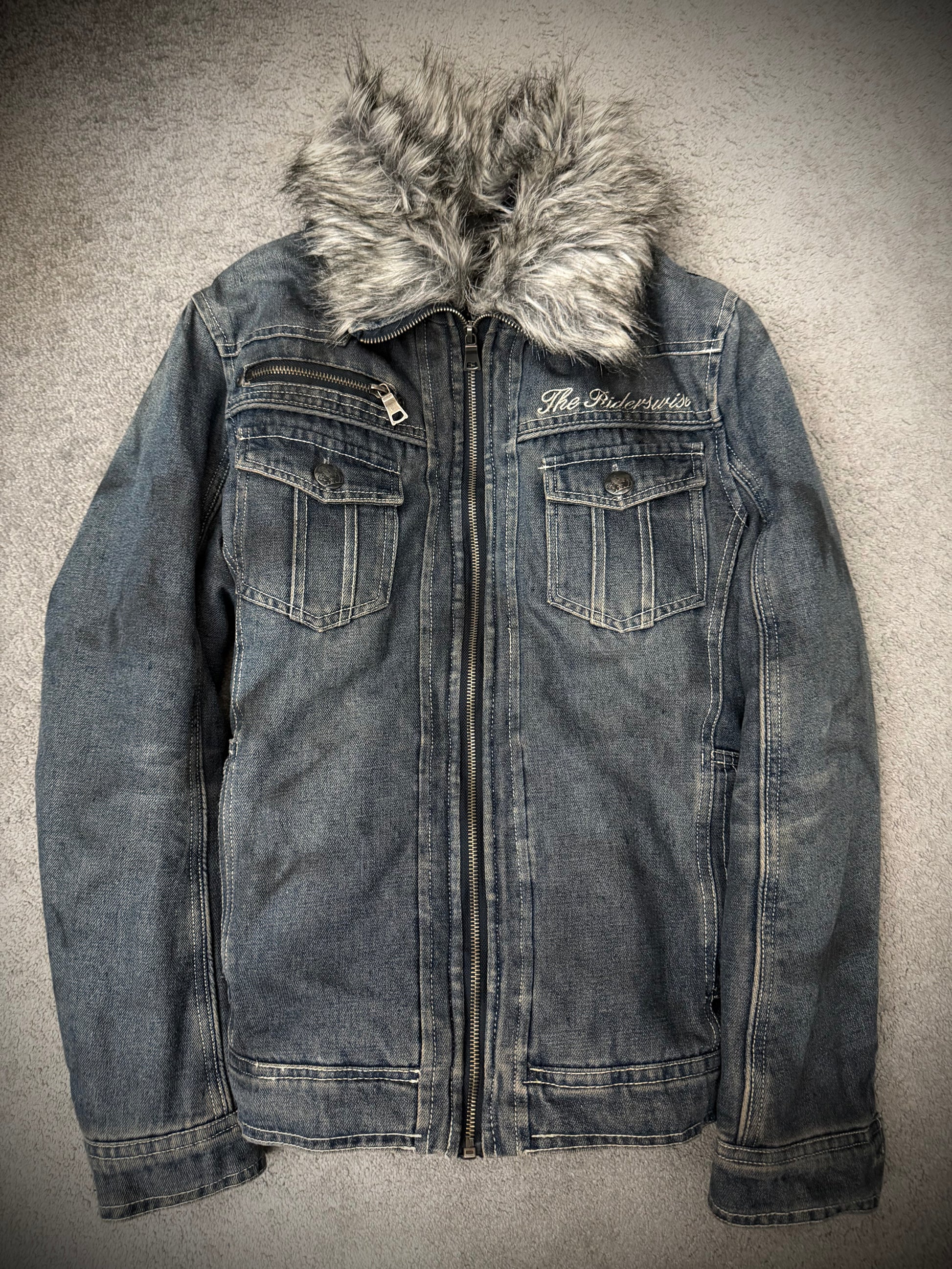 In The Attic Embroidery Fur Jacket