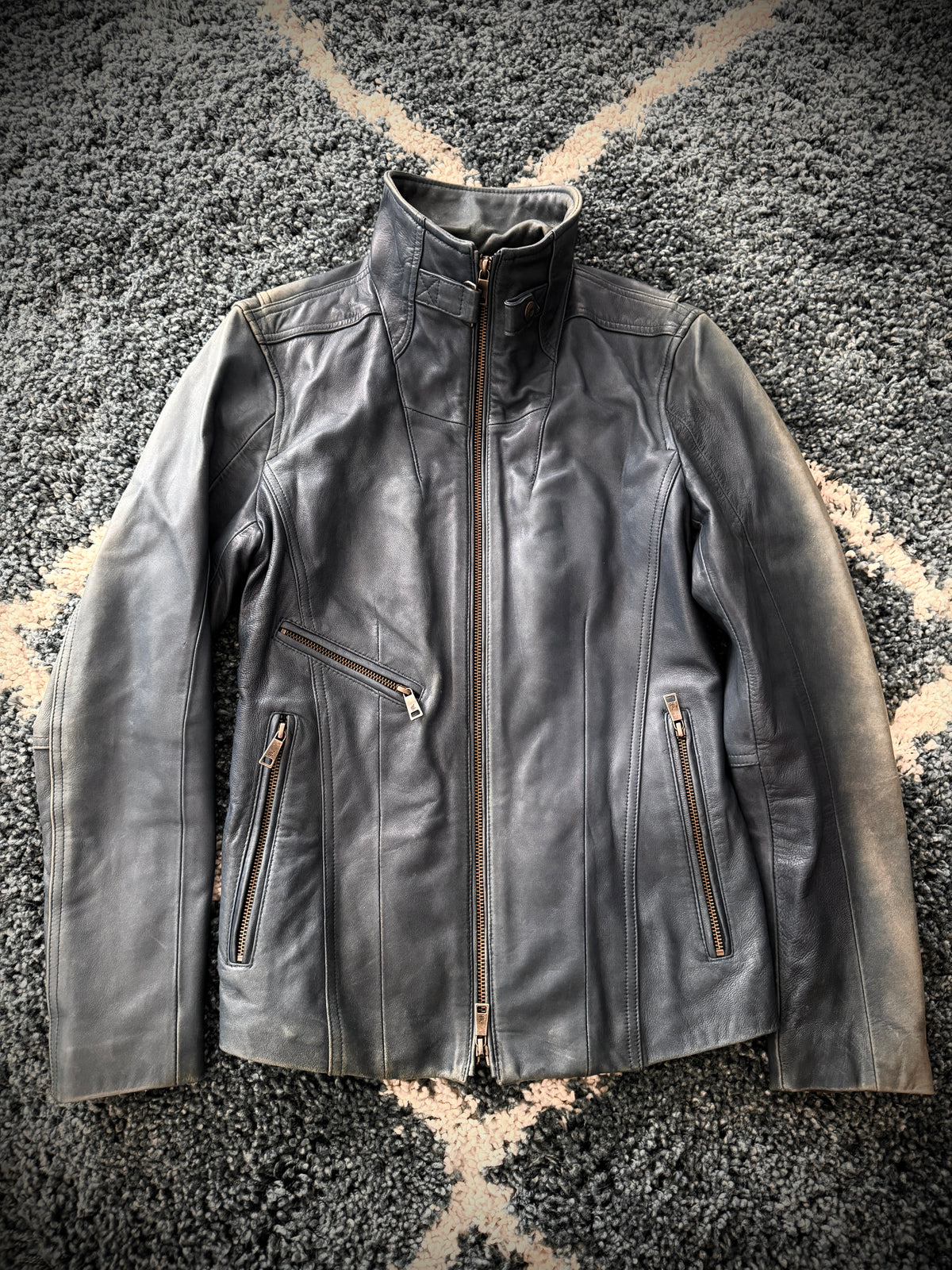 Schlussel Deep Sea Belted Leather Jacket