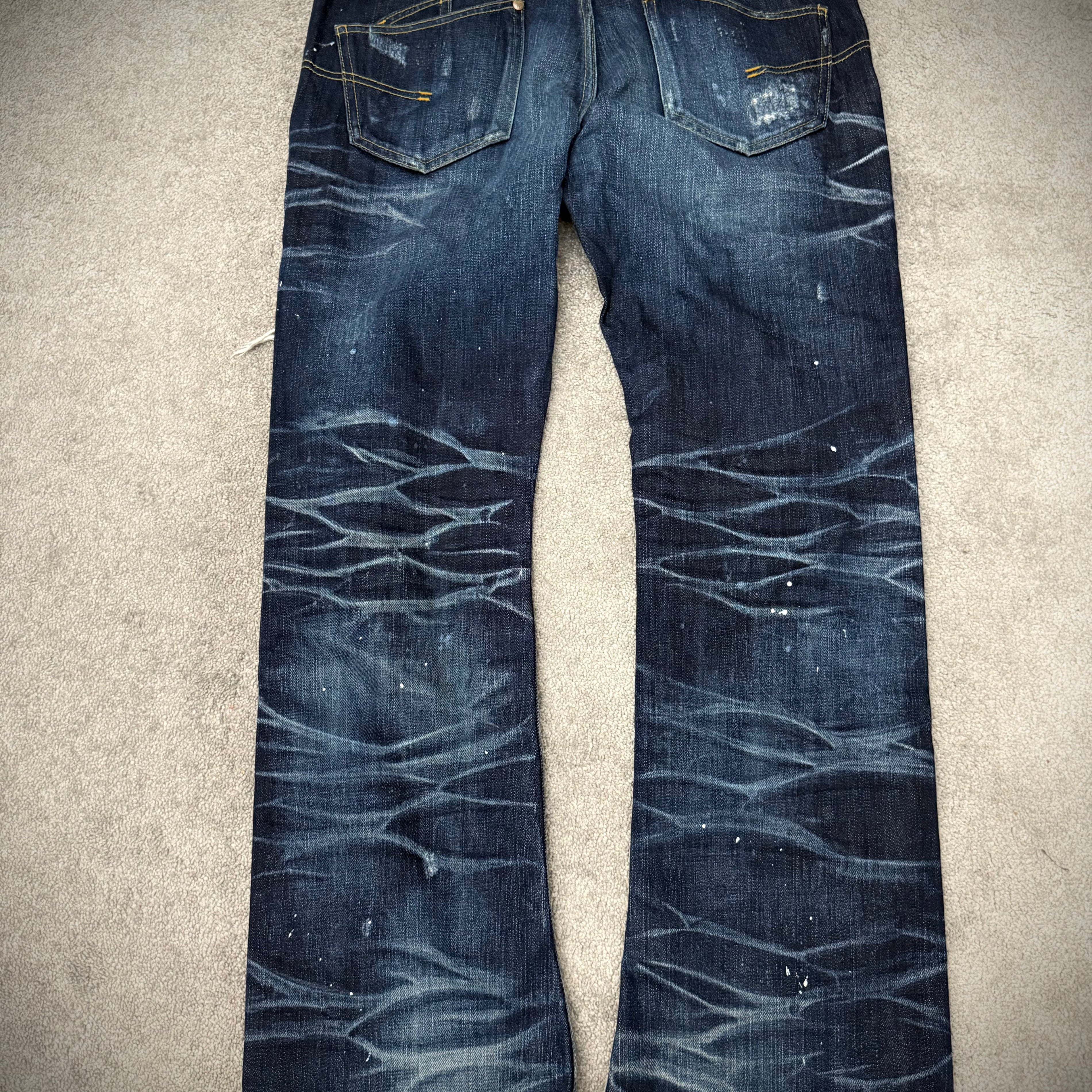 Jack Rose x Luv Maison ocean whisker washed distressed flared Pants