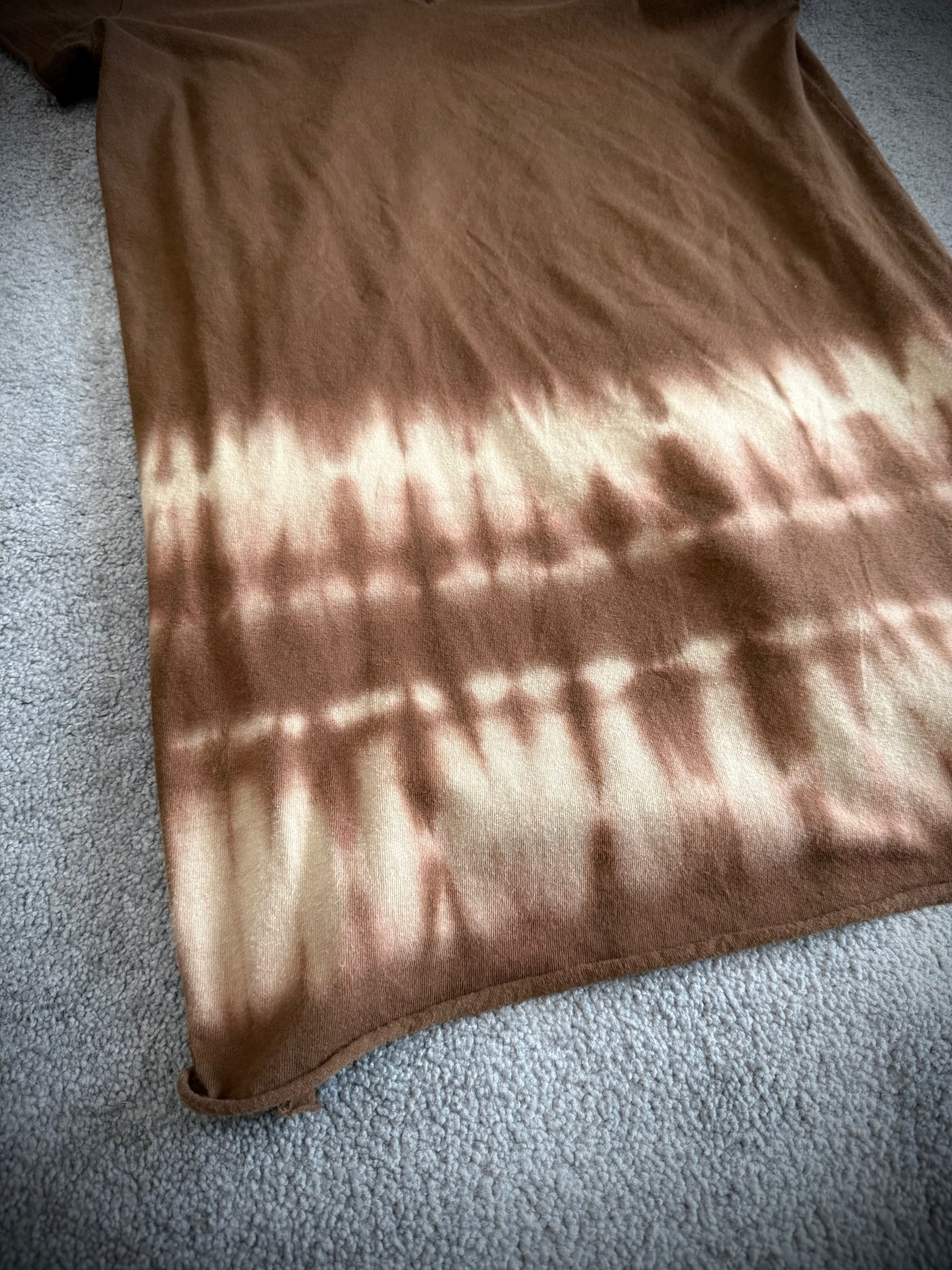 G.O.A tie dye asymmetrical backstitch shirt