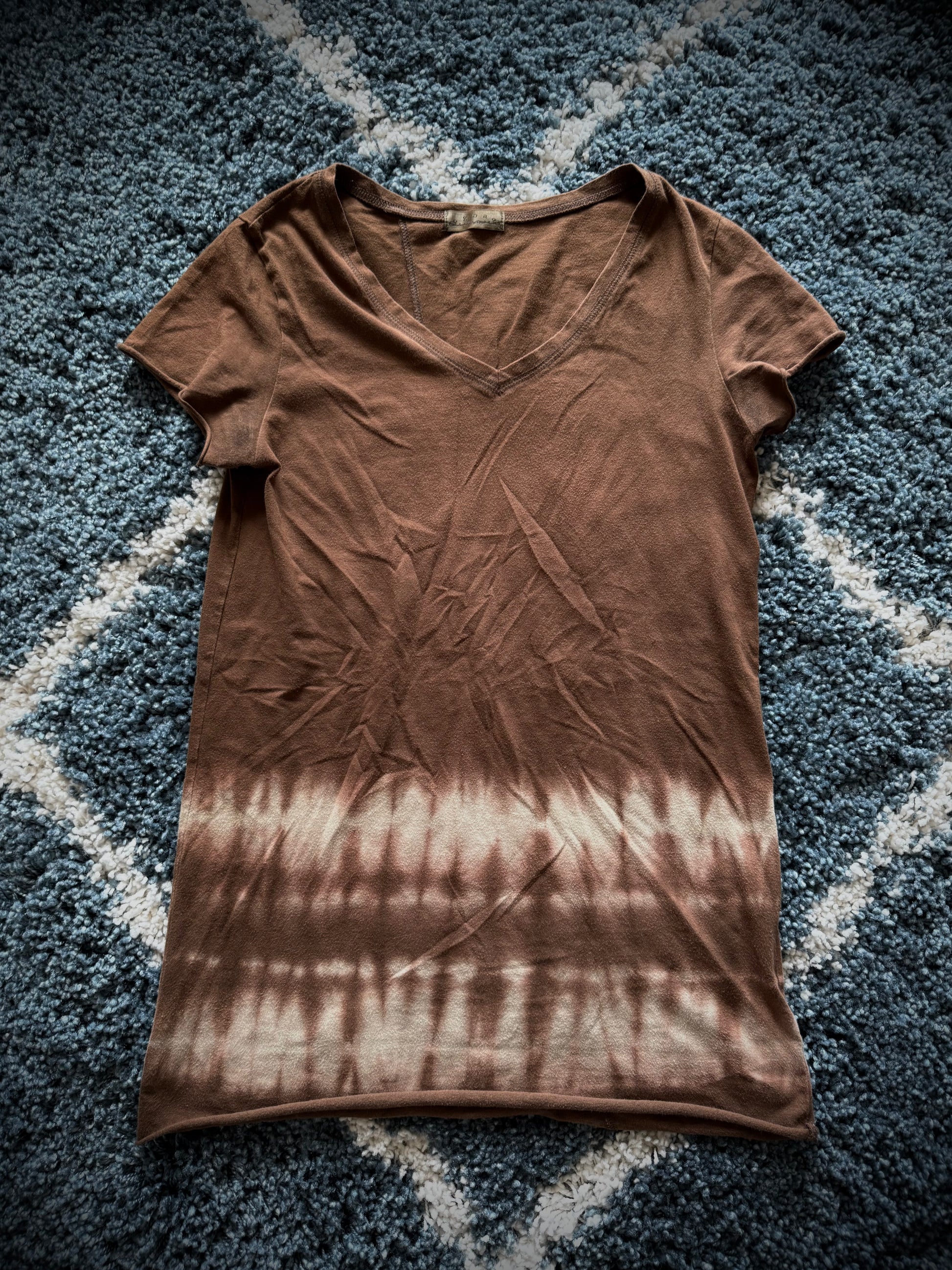 G.O.A tie dye asymmetrical backstitch shirt