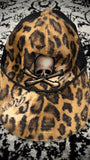 Roen Chained Leopard Fur Trucker Cap