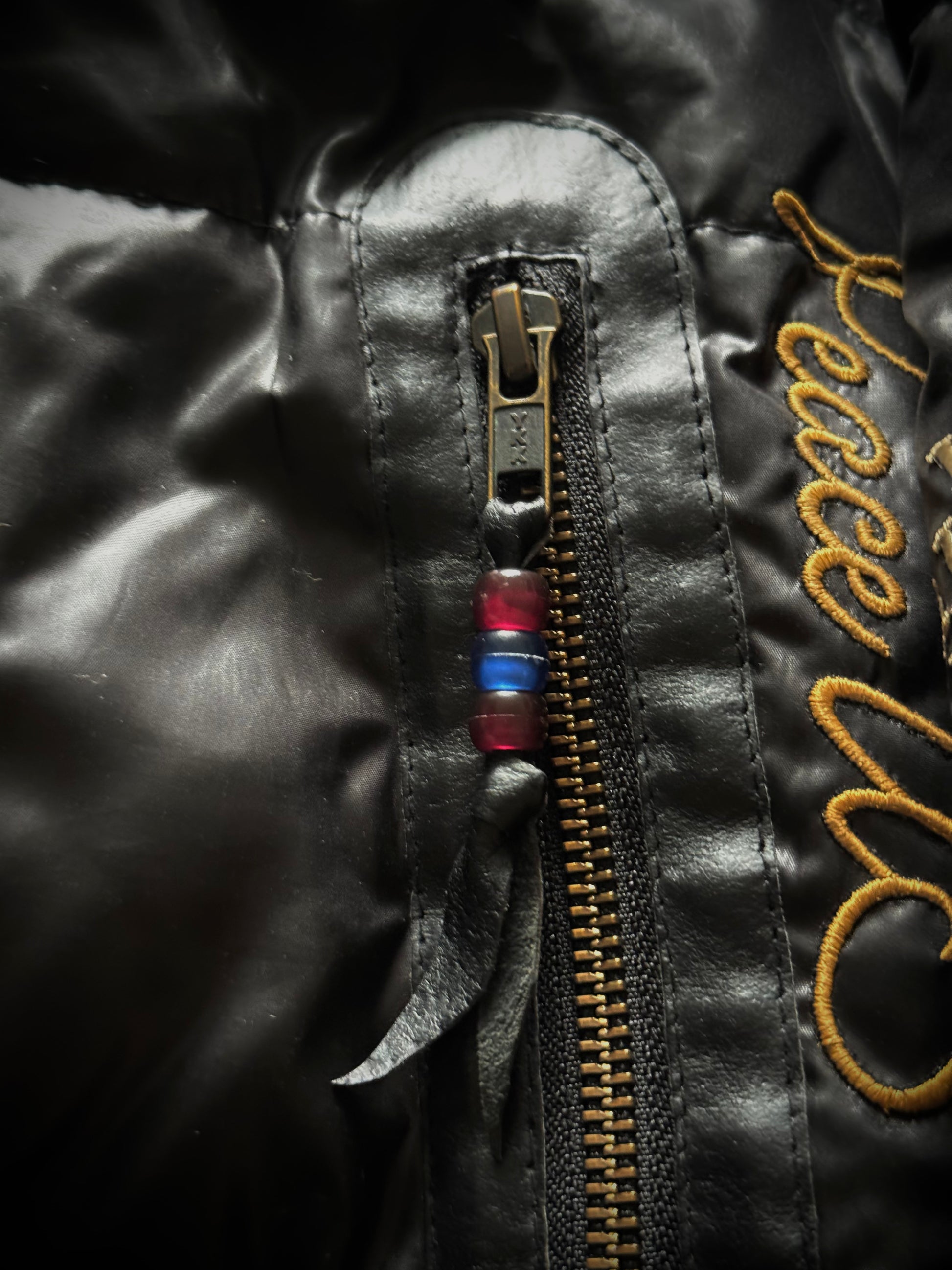 Geronimo patches convertible hardware fur puffer jacket