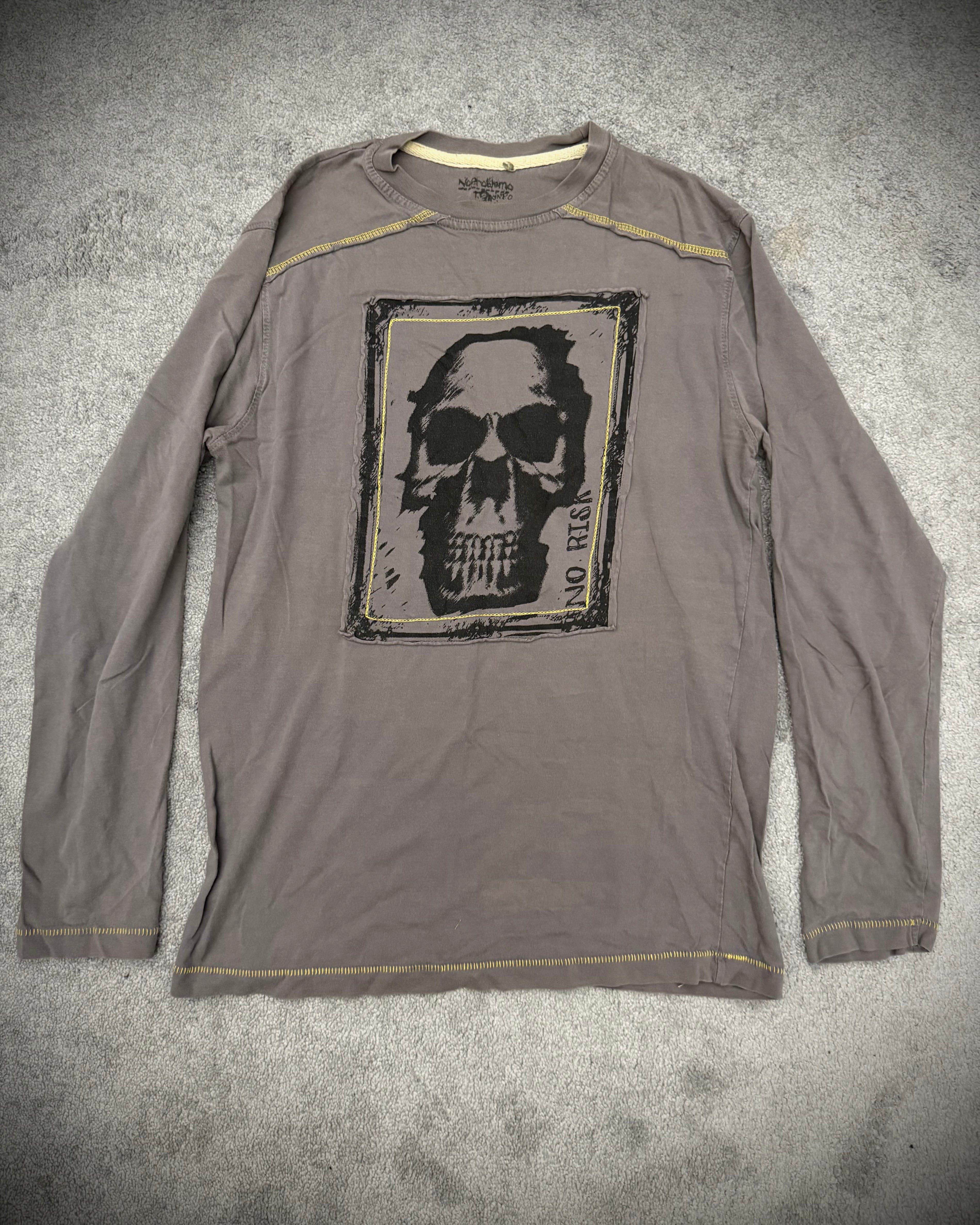 Tete de mort yellow electric detailed skull Longsleeve