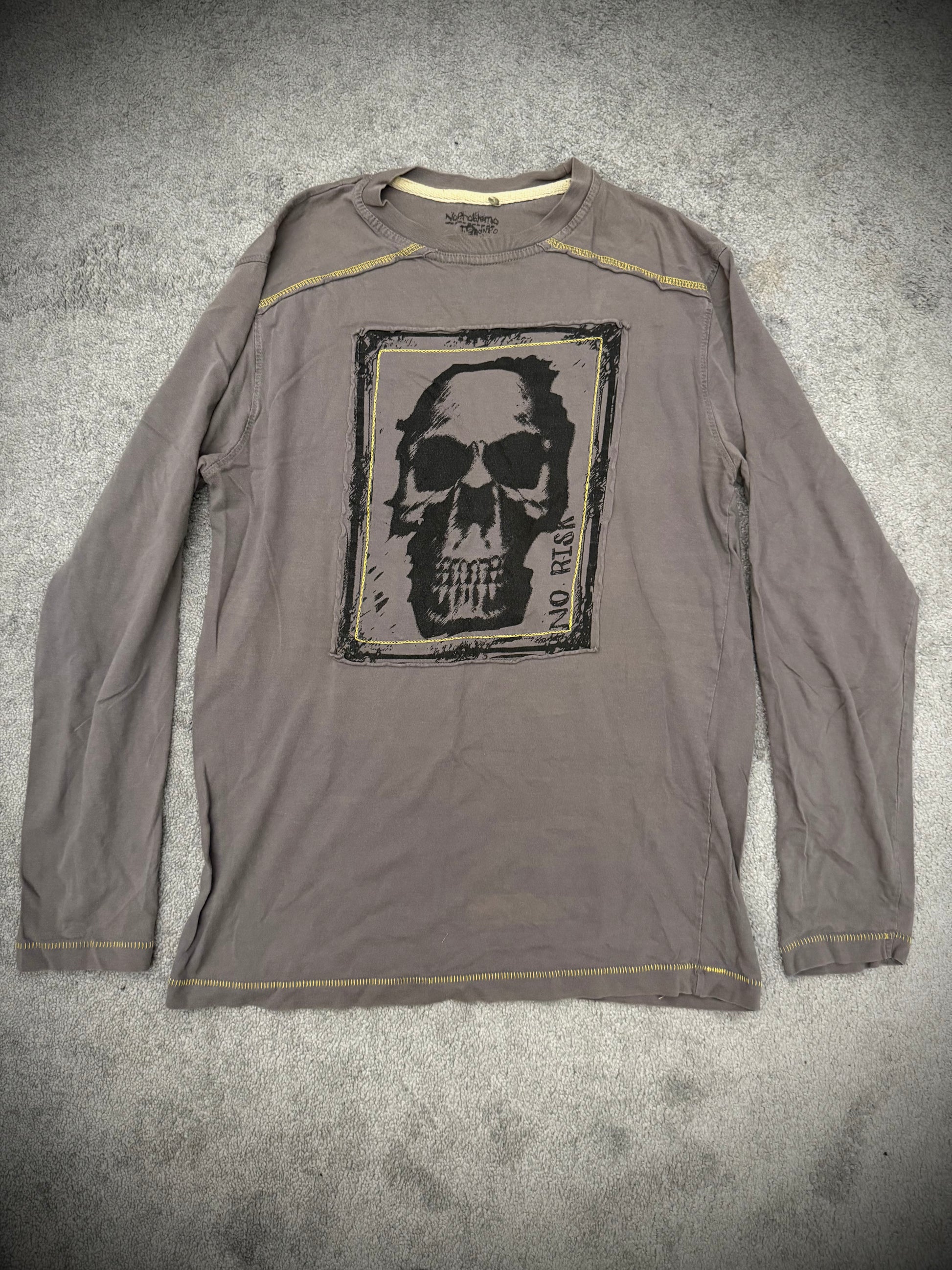 Tete de mort yellow electric detailed skull Longsleeve