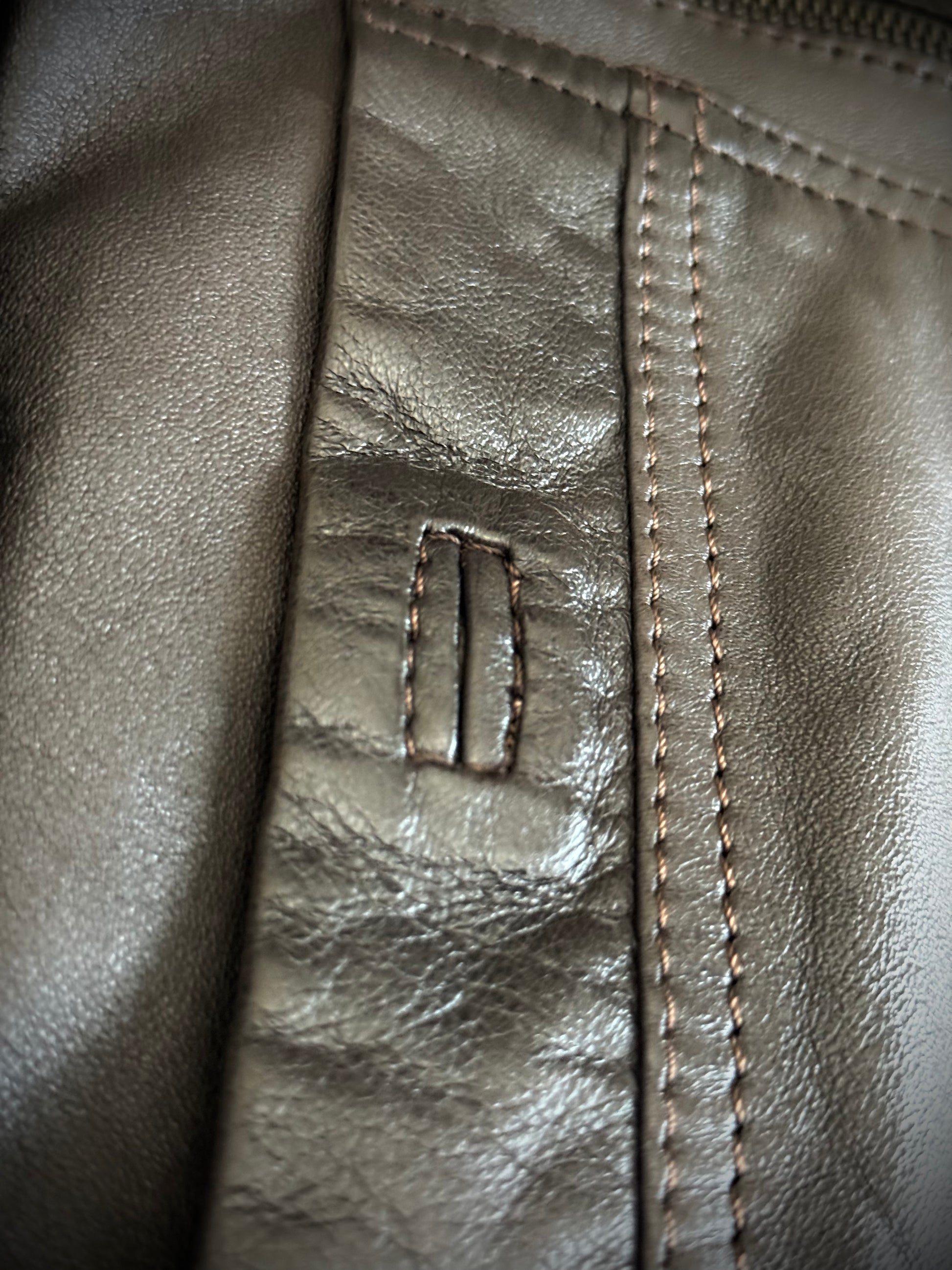 Sword Scar stitched leather jacket