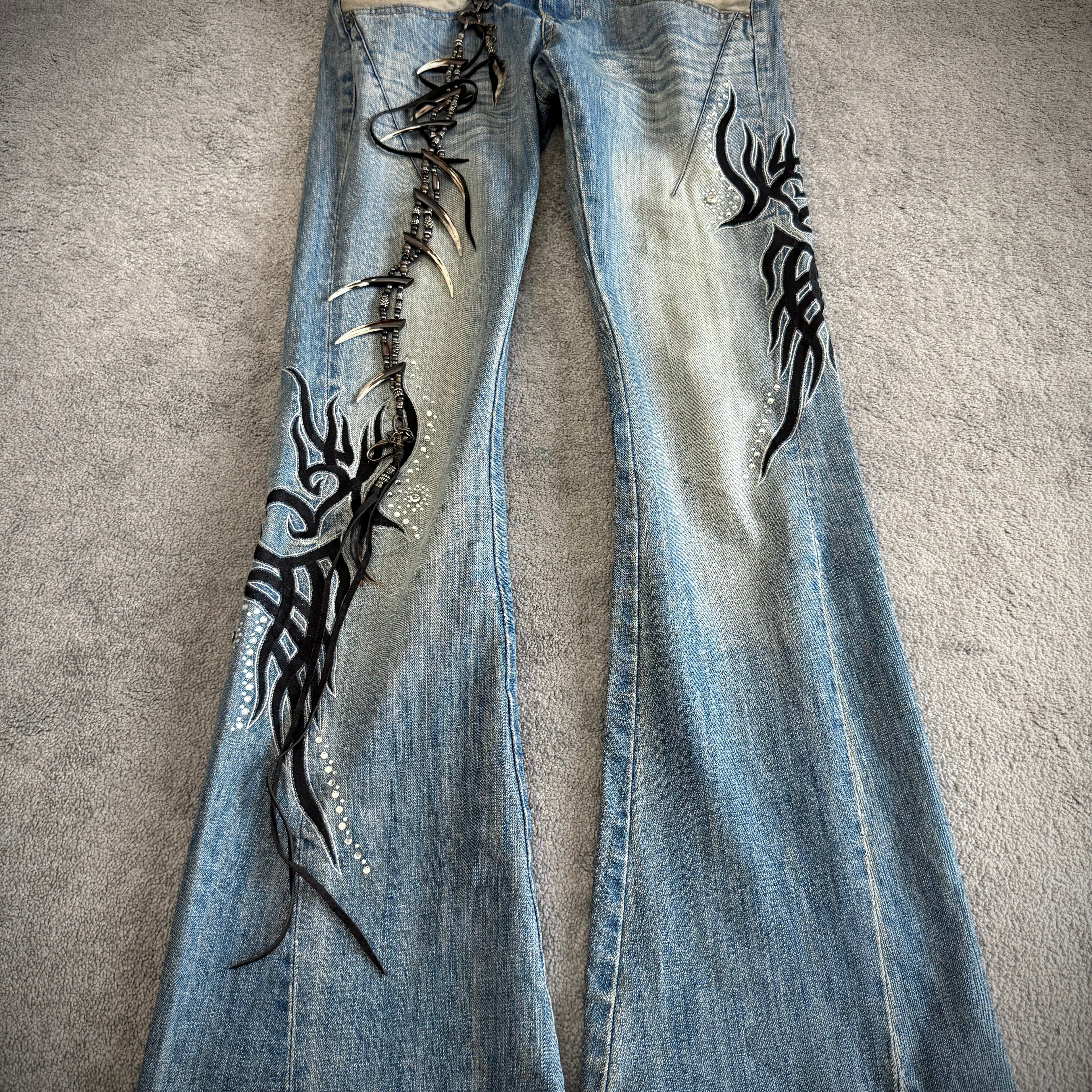 Tornado Mart Tribal flared Jeans