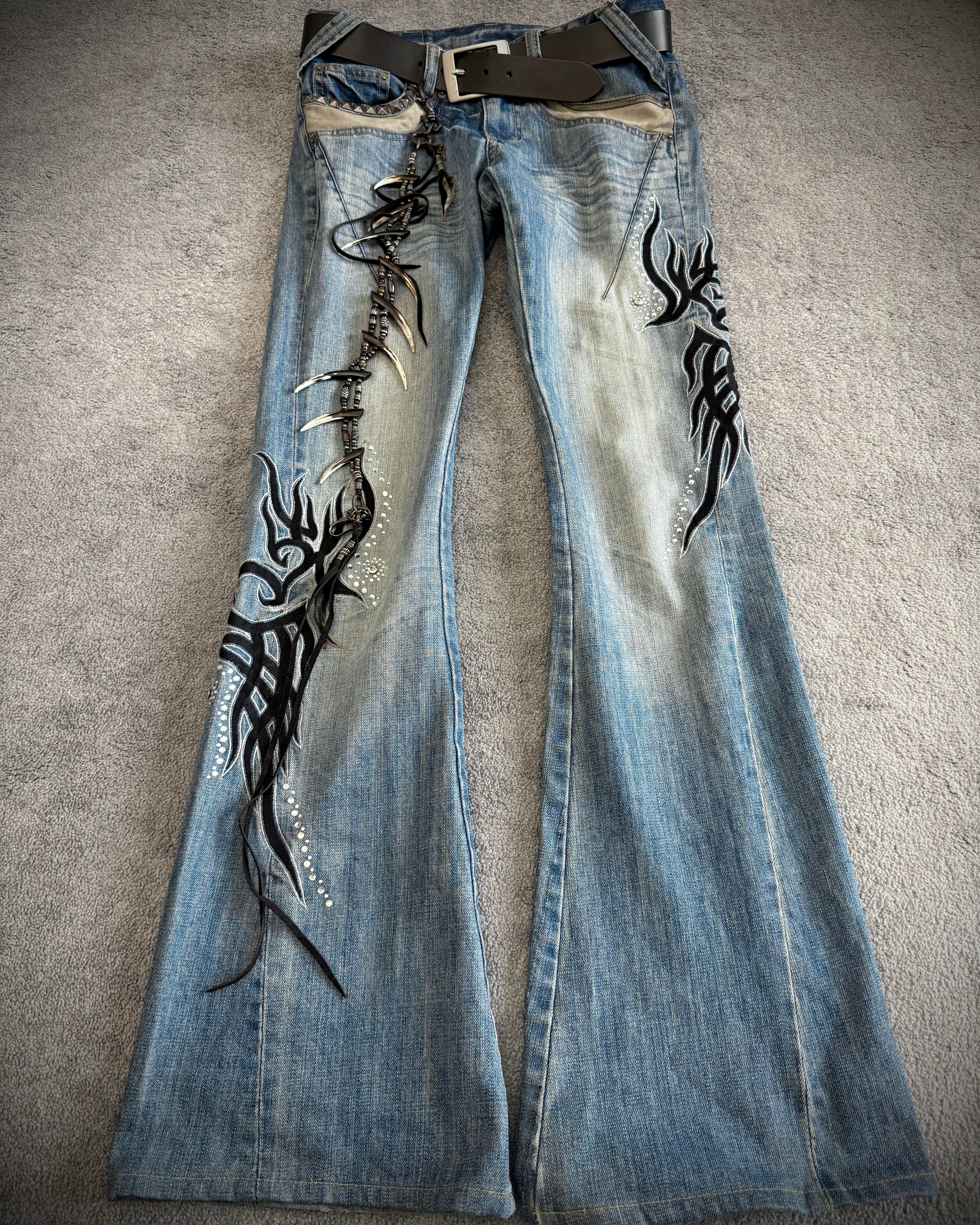 Tornado Mart Tribal flared Jeans
