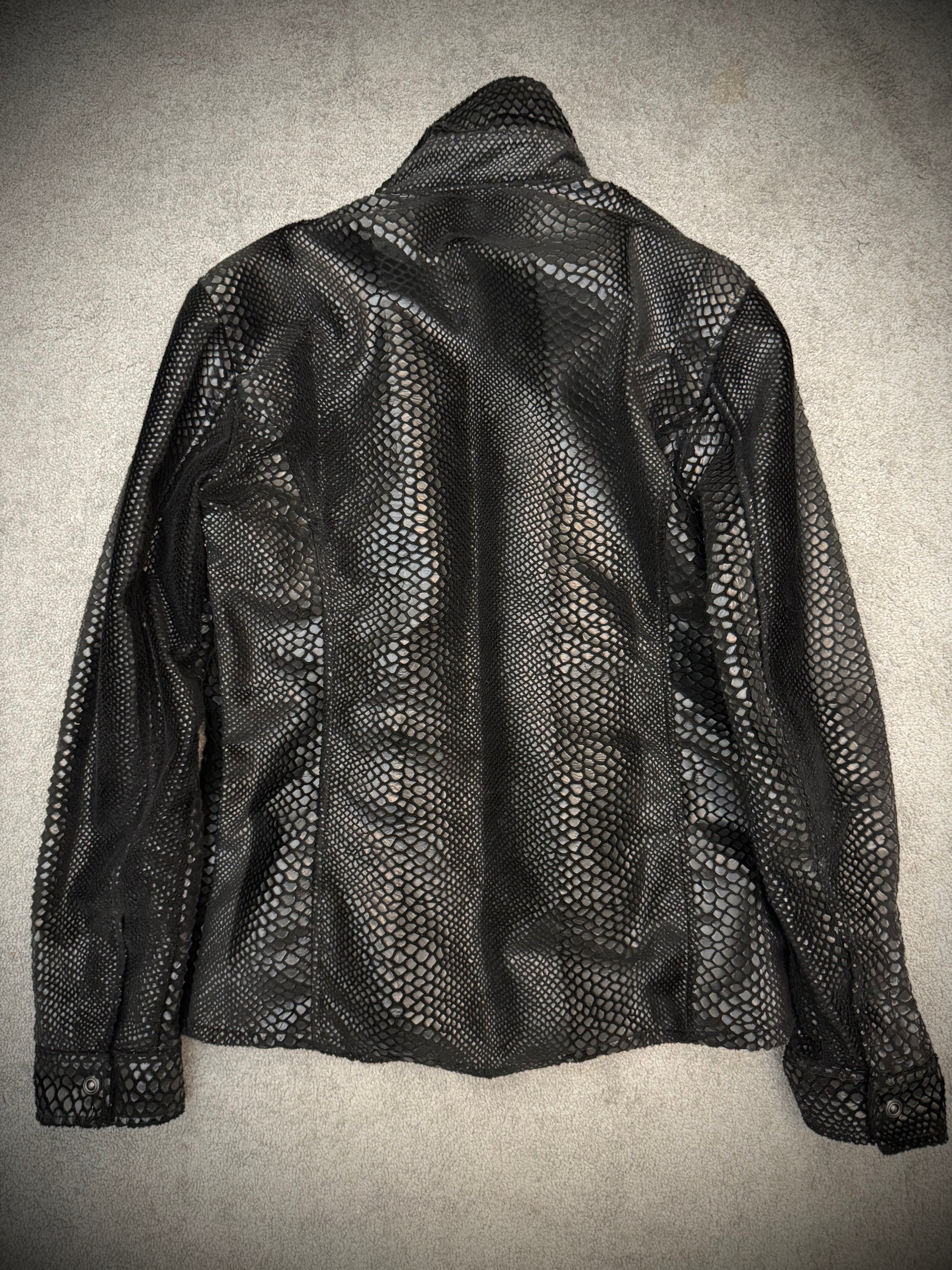 2012 Tornado Mart Italy fabric snakeskin jacket