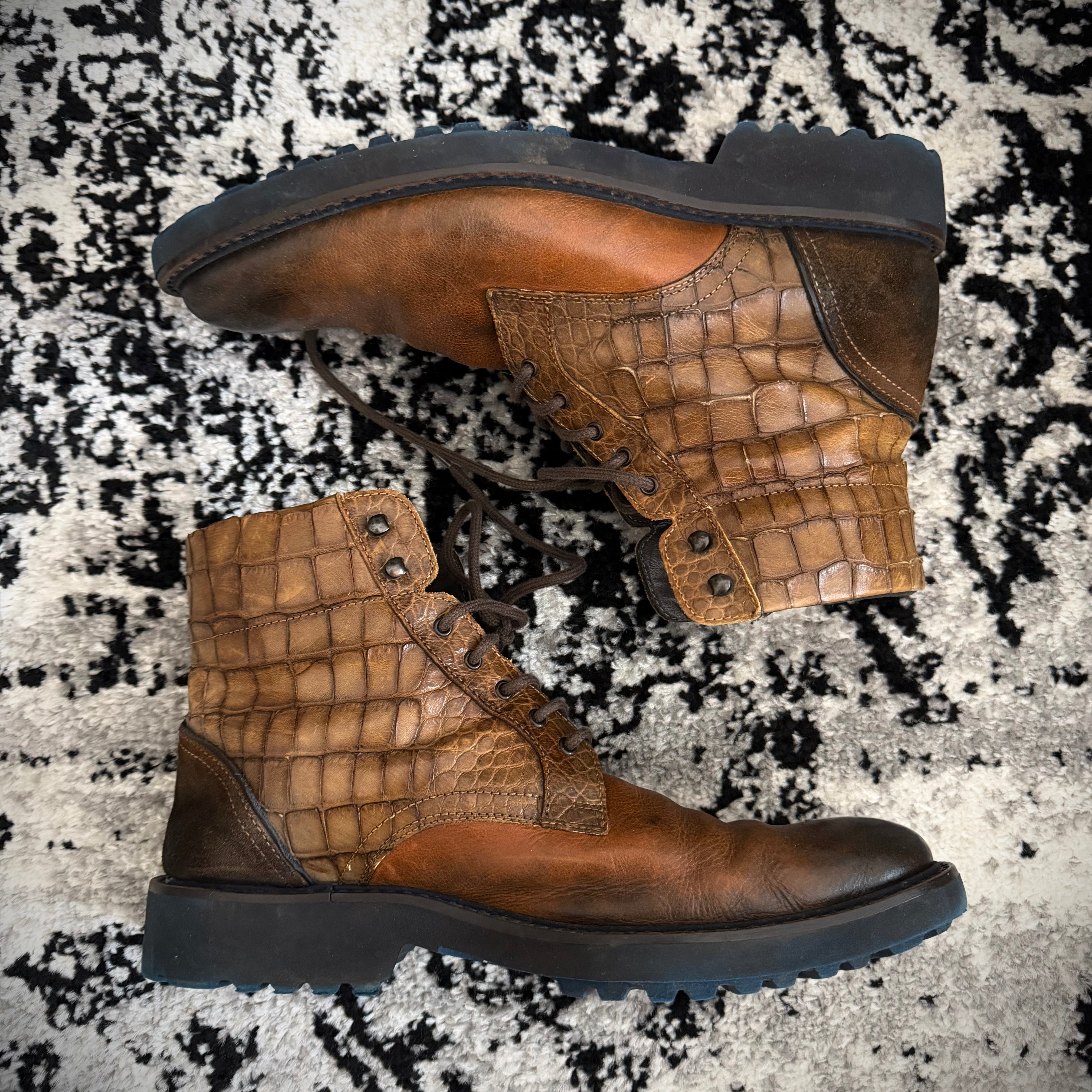 Crocodile Fur Boots