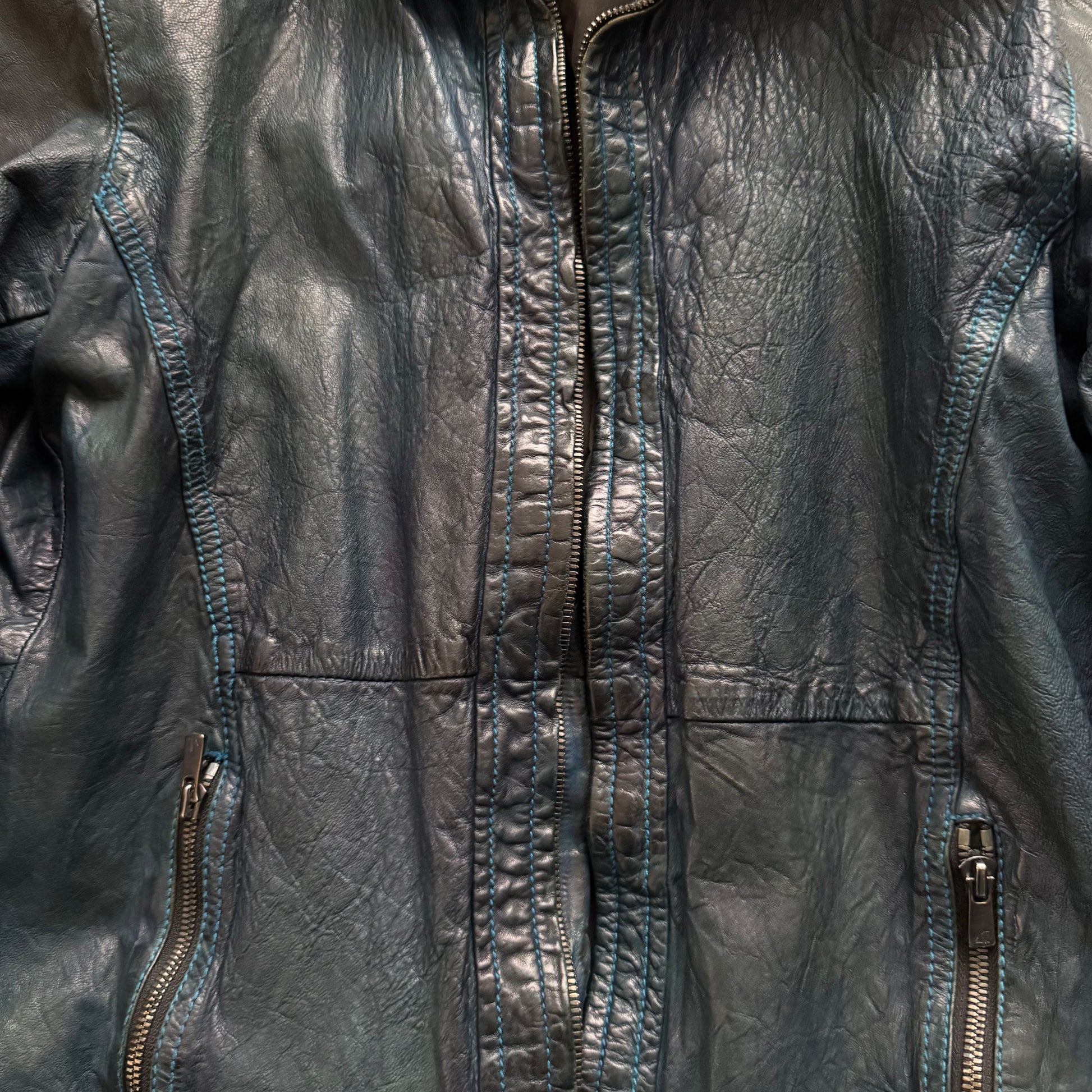 Royal Flash Hooded Leather Jacket